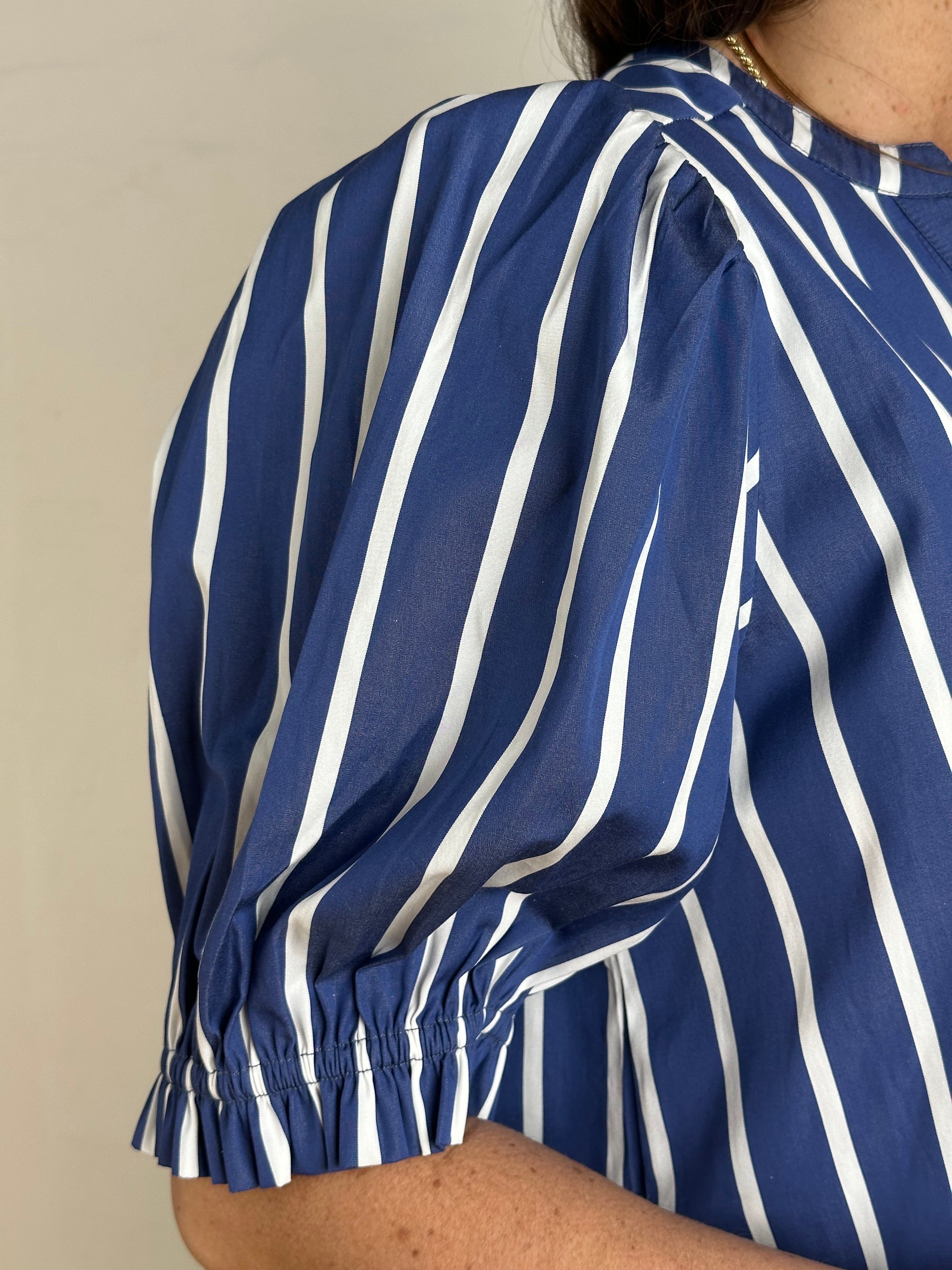 Gaspar 2601338 Tunø blouse stripe blue