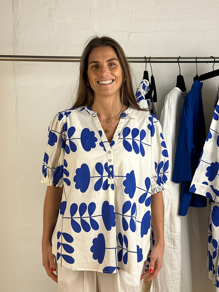 Gaspar 2601339 Tunø blouse print royal
