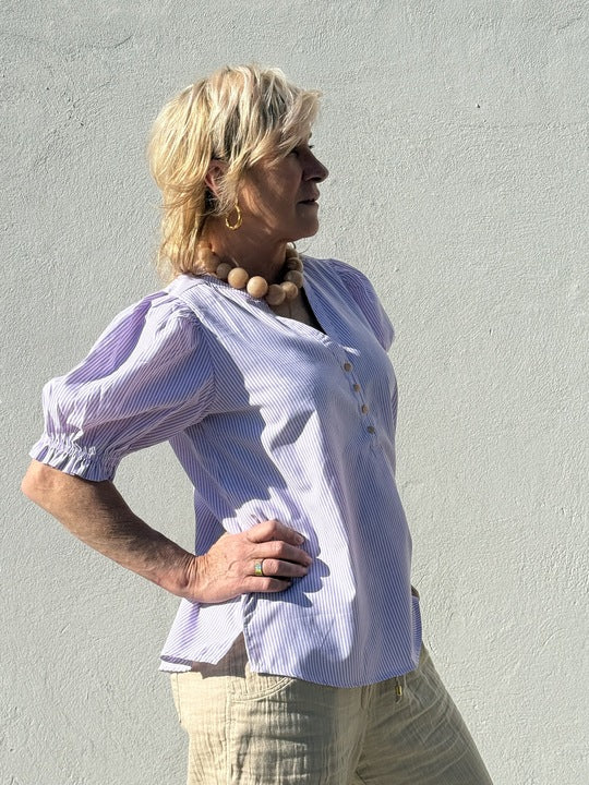 Gaspar 2601345 Tunø blouse stripe lavender