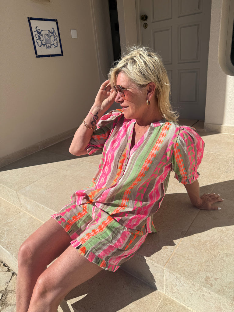 Gaspar 2601950 Honolulu shorts jacquard rose