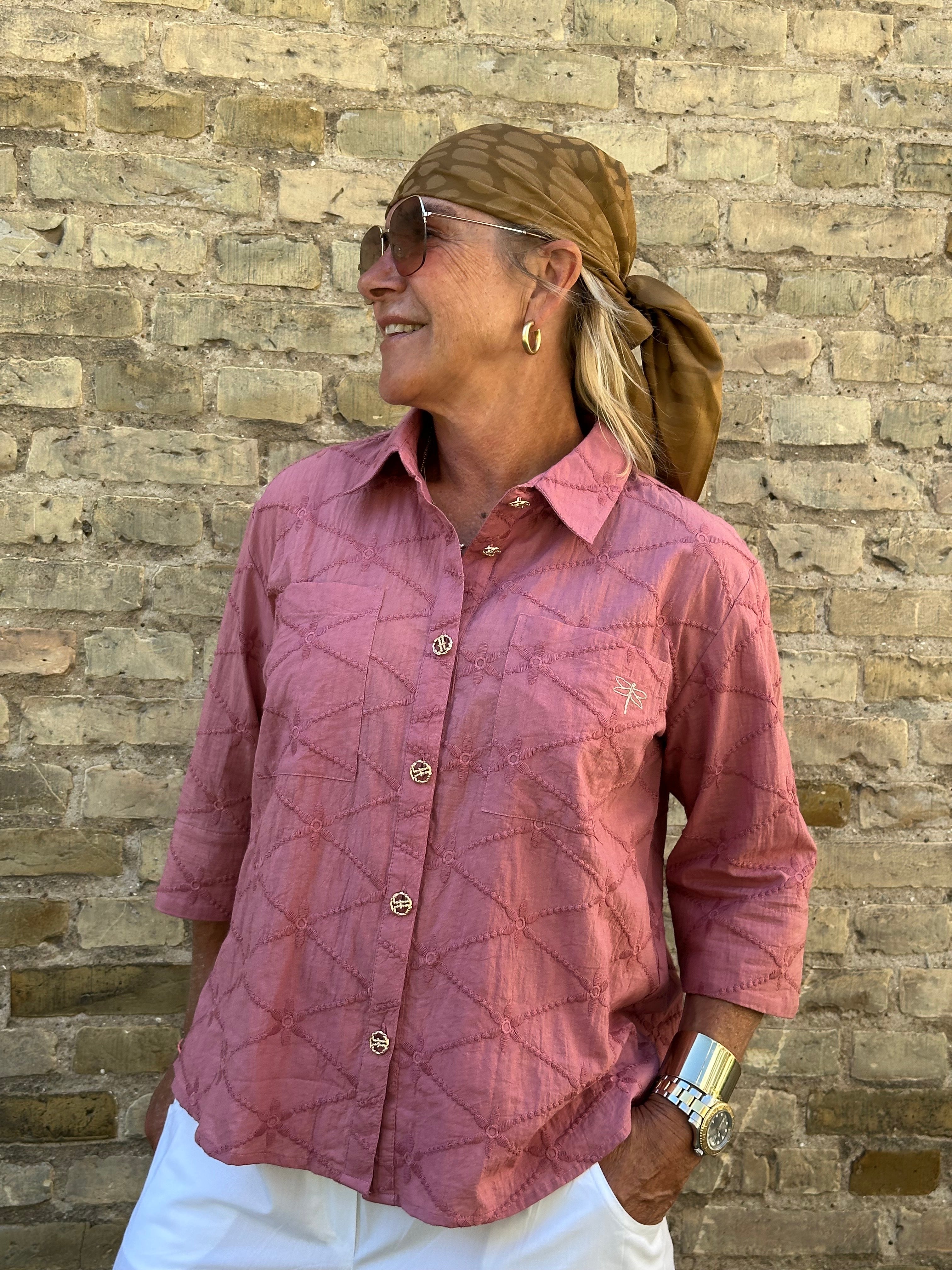 Gaspar 2601375 Vigo broderi anglaise rose
