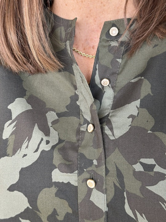 Gaspar 2601700 Luna camo dress green