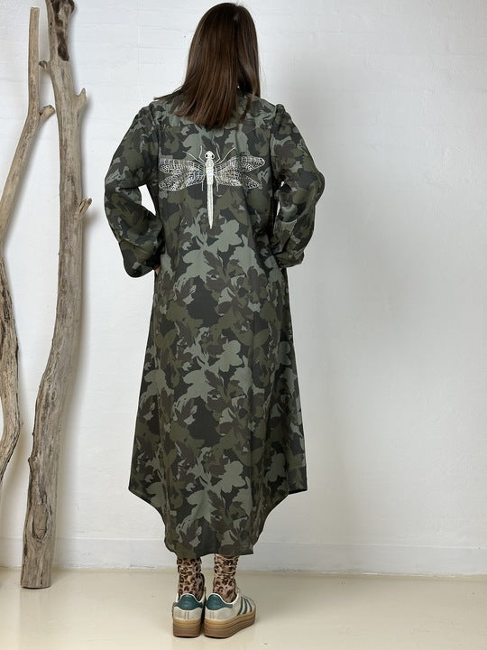 Gaspar 2601700 Luna camo dress green