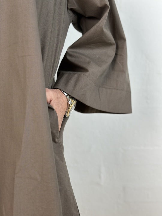 Gaspar 2601704 Mumbai poplin dress brown