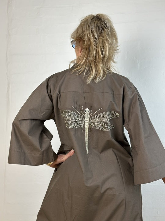 Gaspar 2601704 Mumbai poplin dress brown