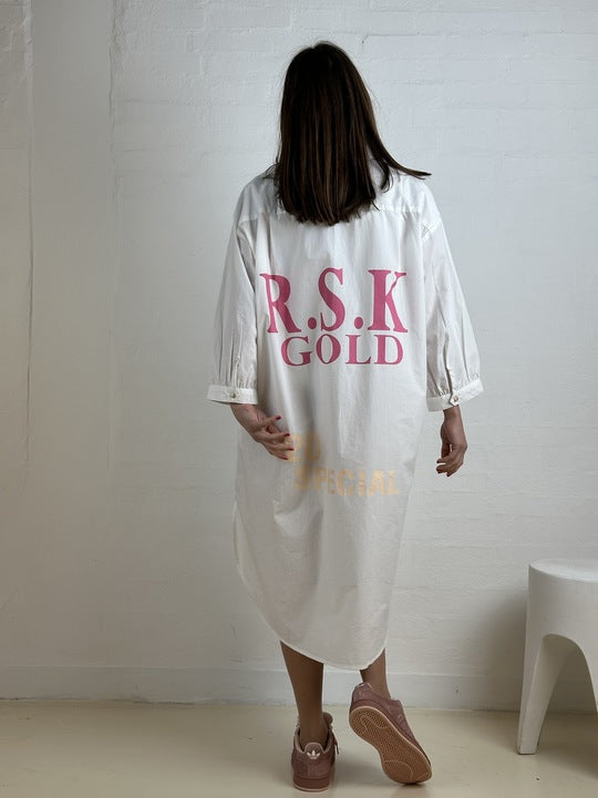 Gaspar 2601708 Malmø skjortekjole white