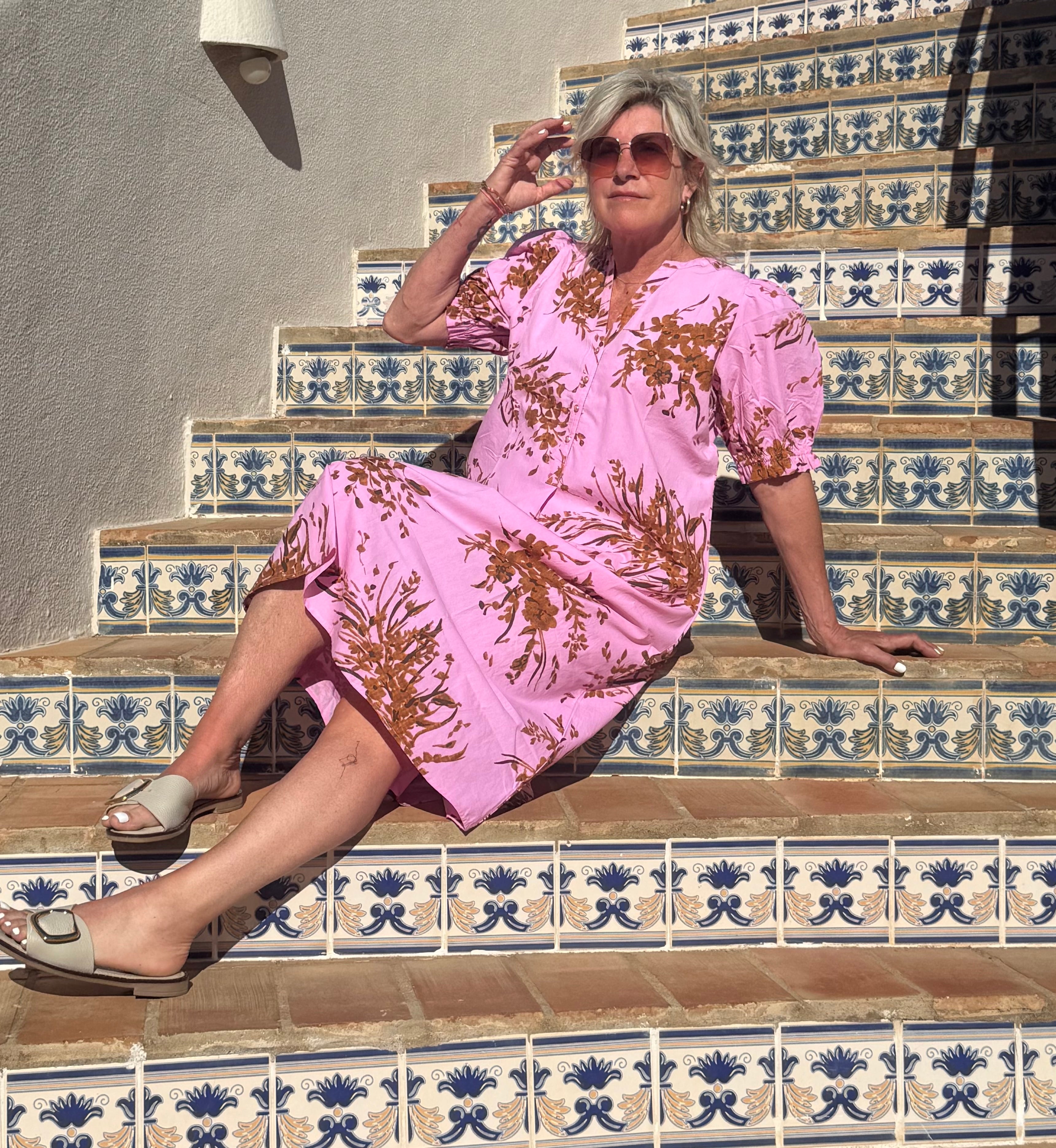 Gaspar 2601710 Tunø dress print pink