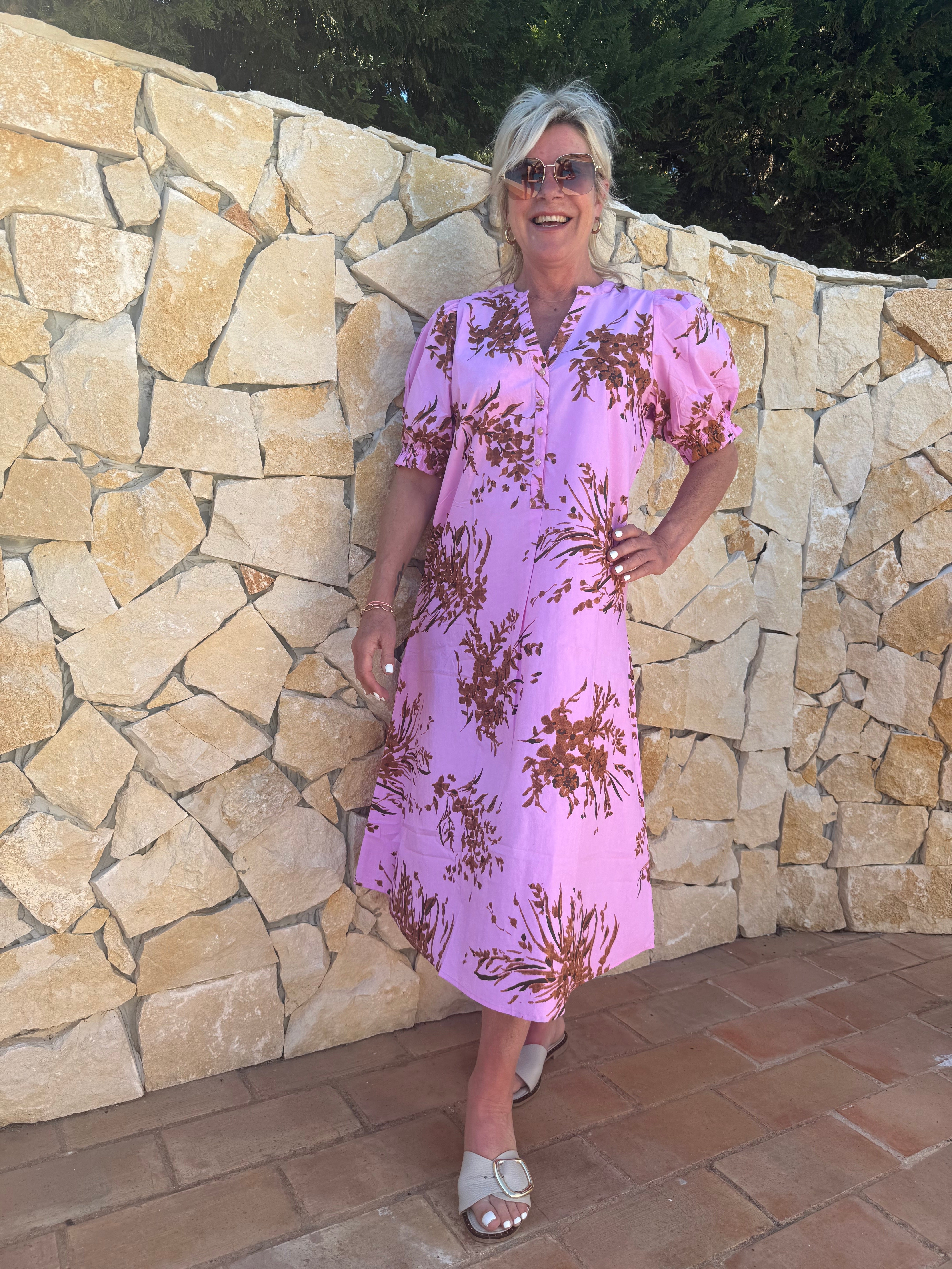 Gaspar 2601710 Tunø dress print pink