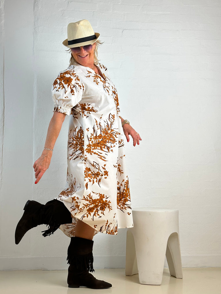 Gaspar 2601710 Tunø dress print white