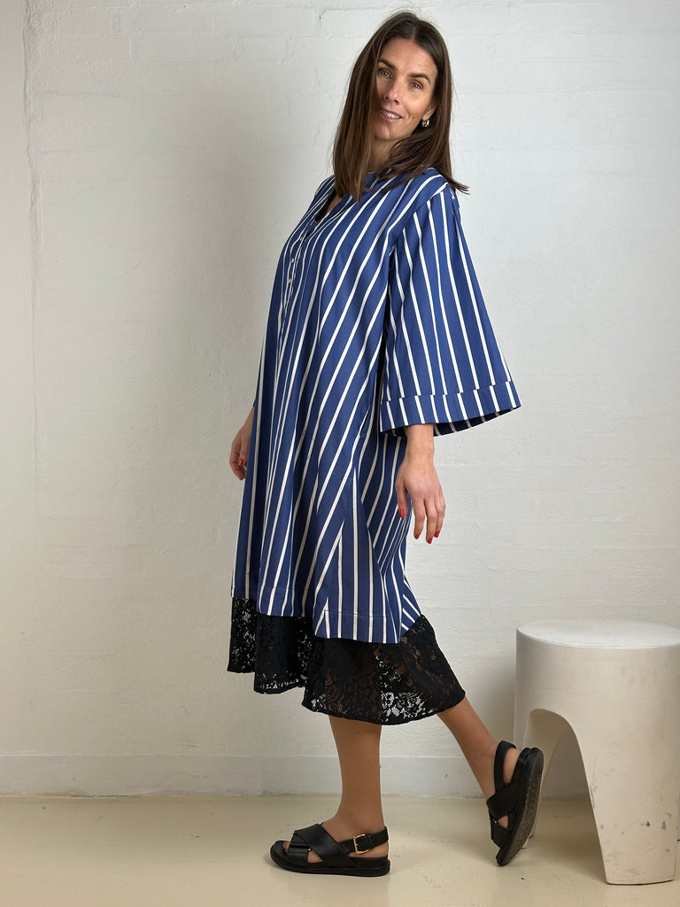 Gaspar 2601713 Mumbai dress stripe lace