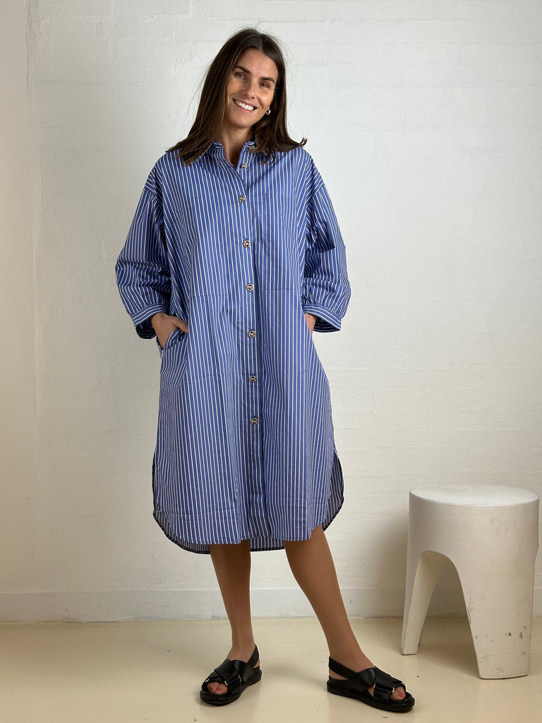 Gaspar 2601718 Malmø skjortekjole blue