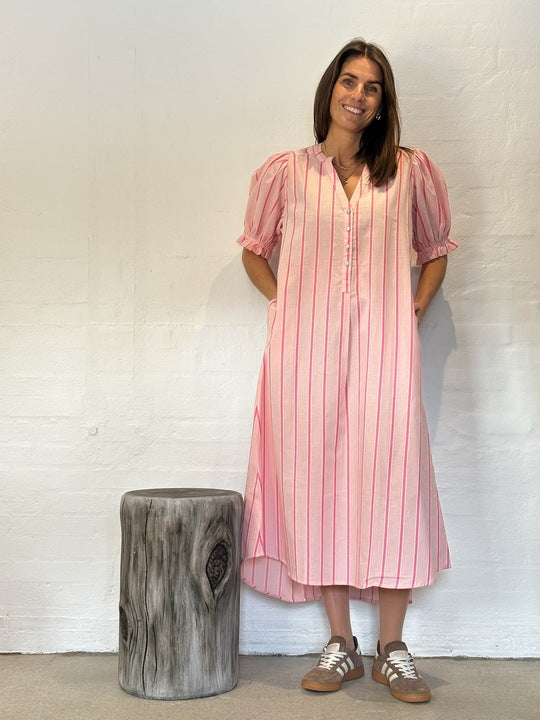 Gaspar 2601719 Tunø dress stripe rose