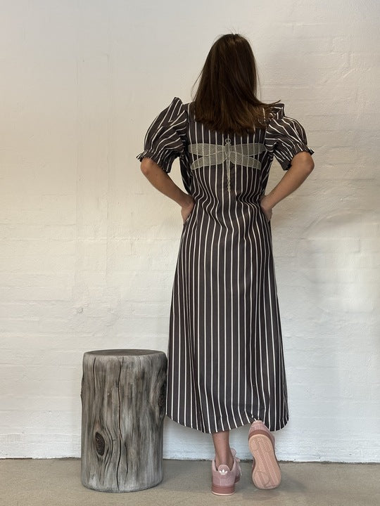 Gaspar 2601722 Tunø dress stripe brown