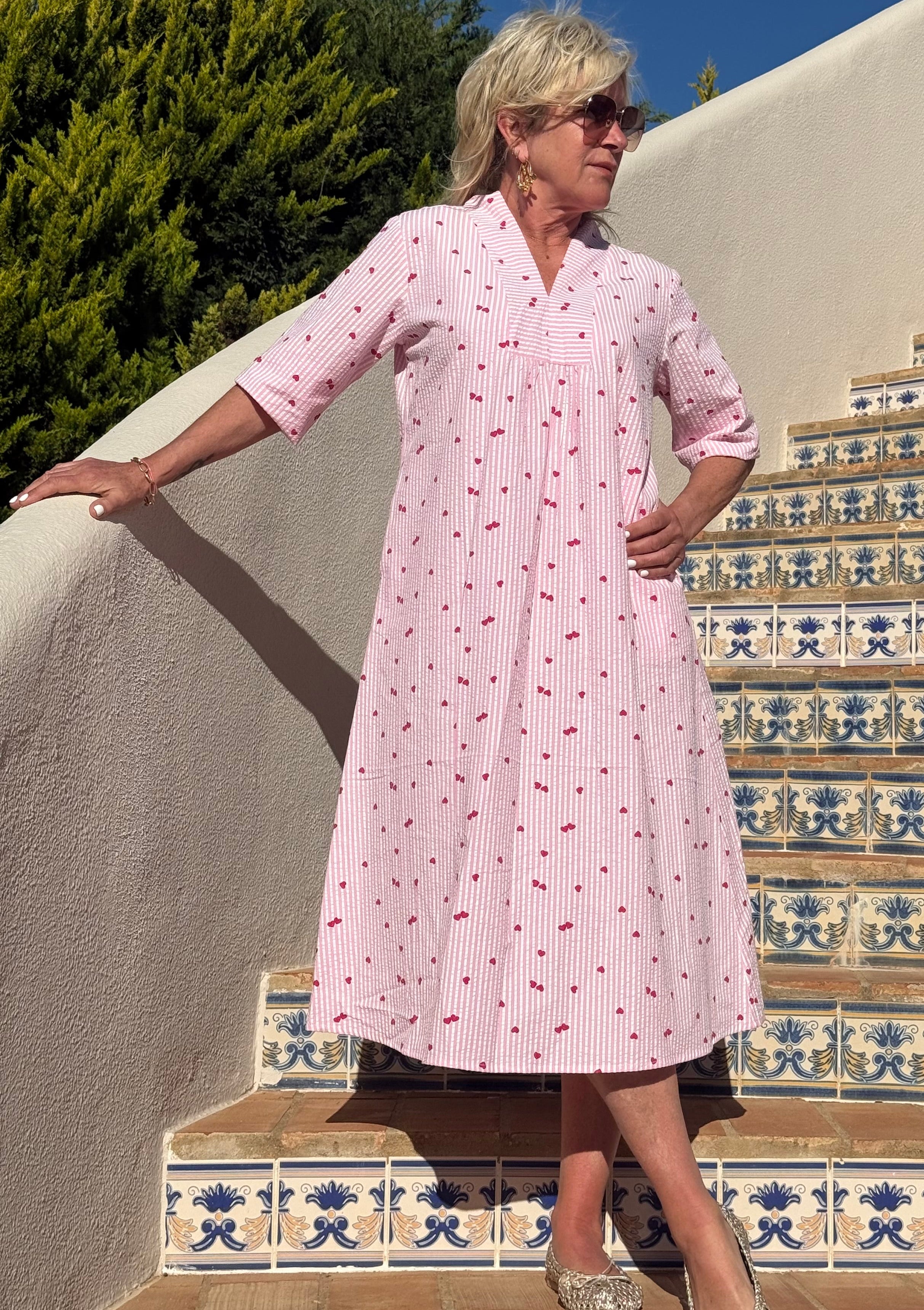 Gaspar 2601752 Java dress heart rose