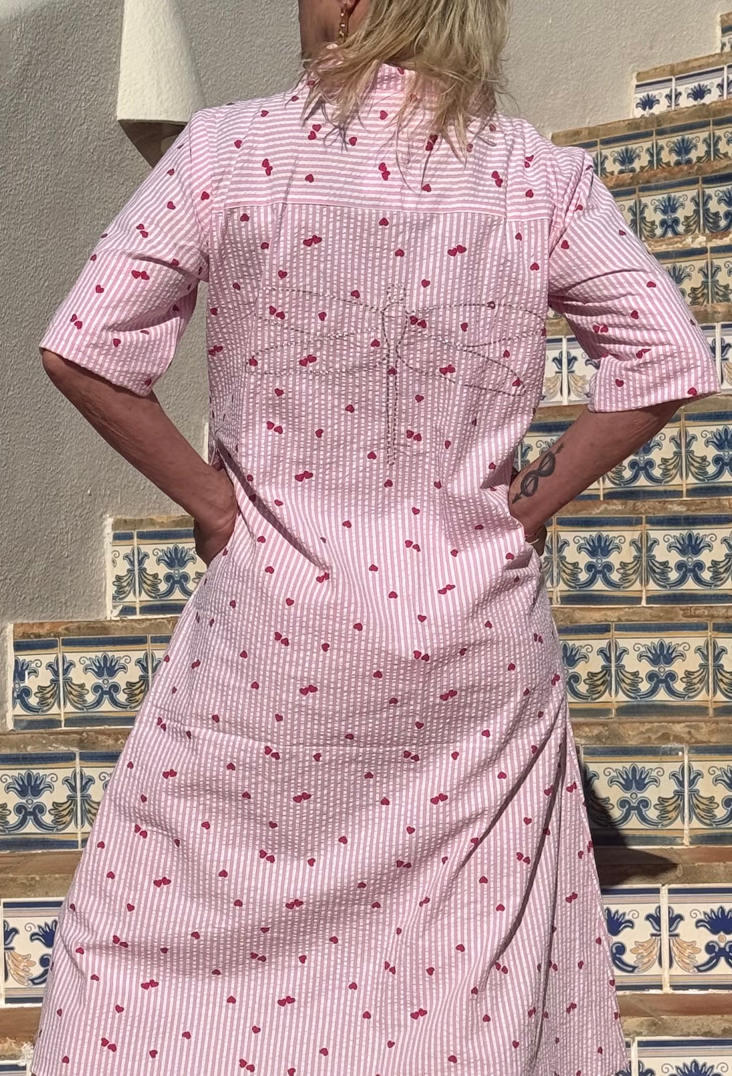 Gaspar 2601752 Java dress heart rose