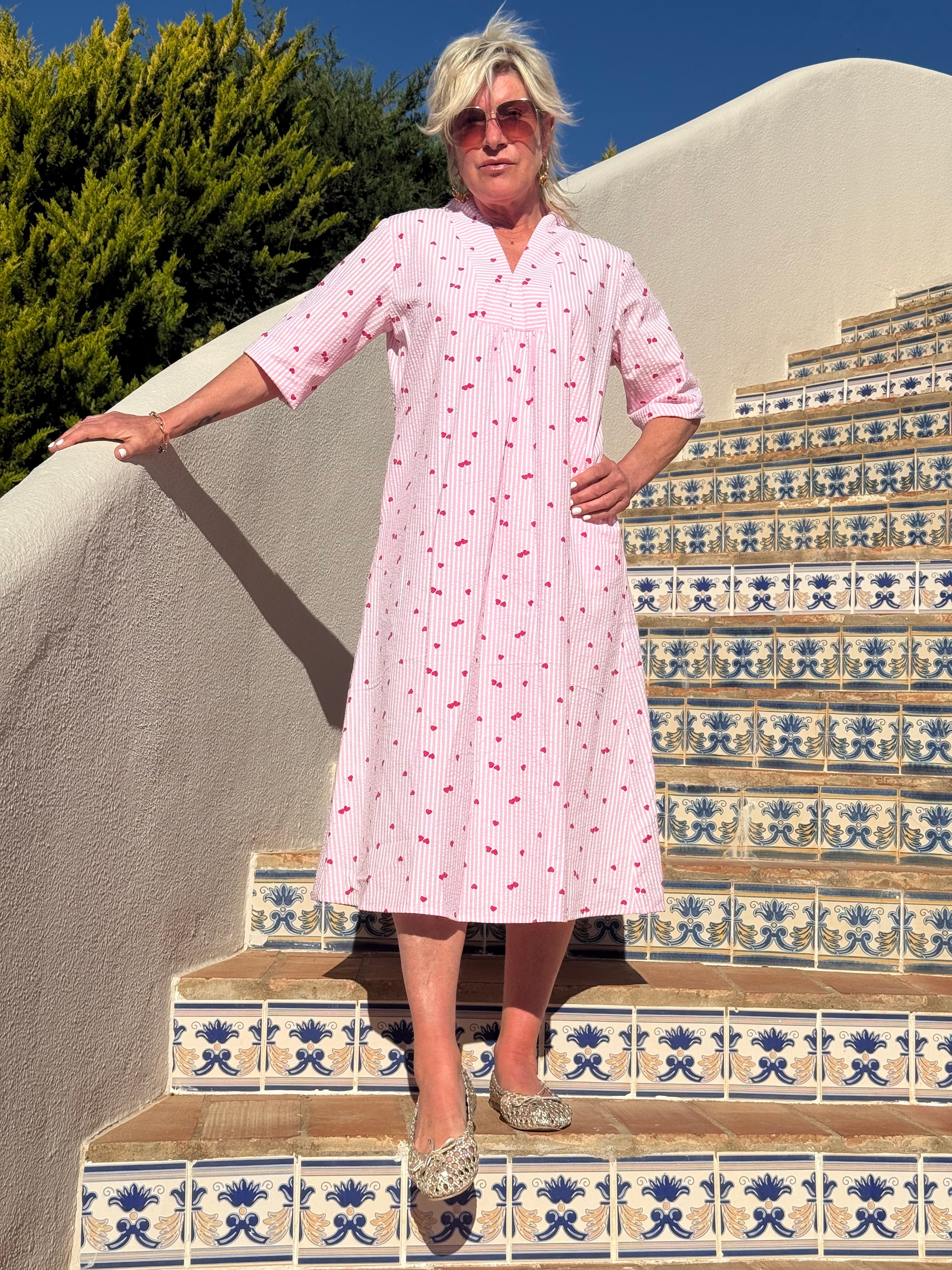 Gaspar 2601752 Java dress heart rose