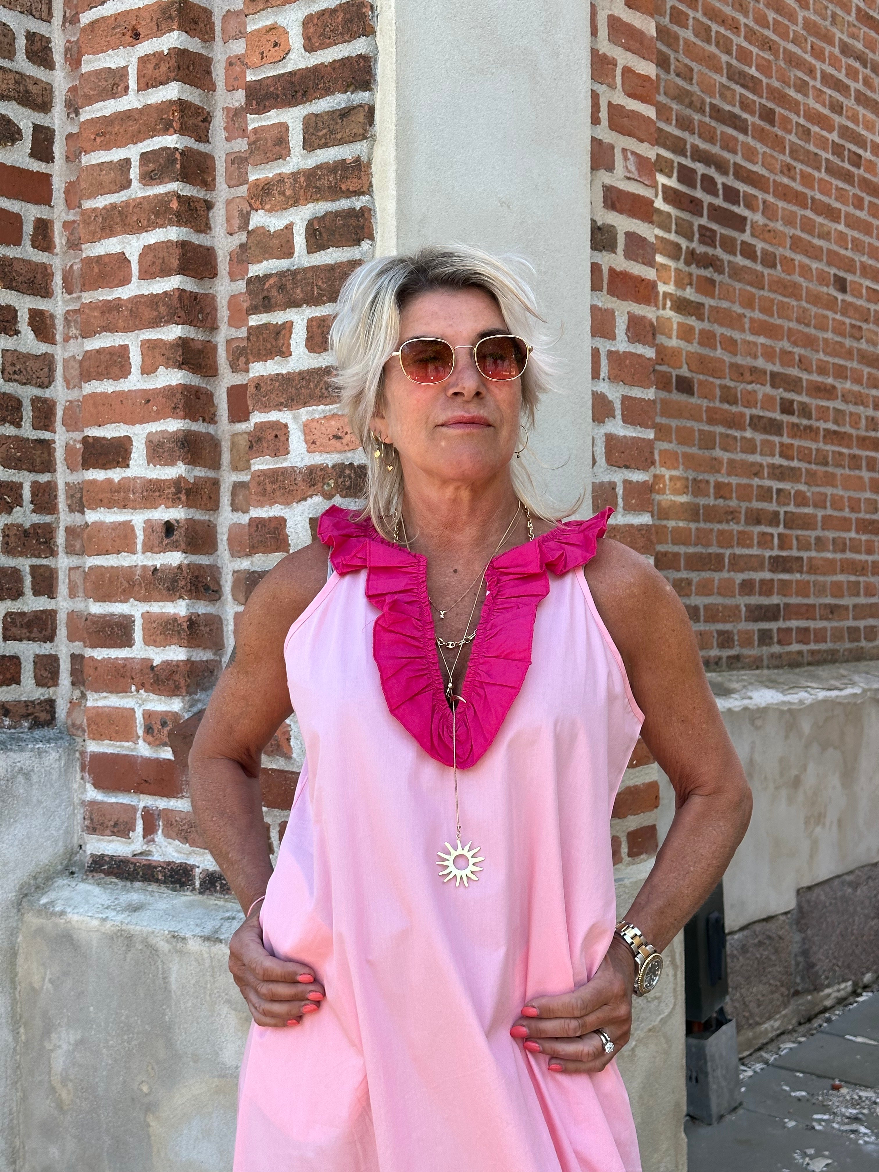 Gaspar 2601788 Genova summer dress rose