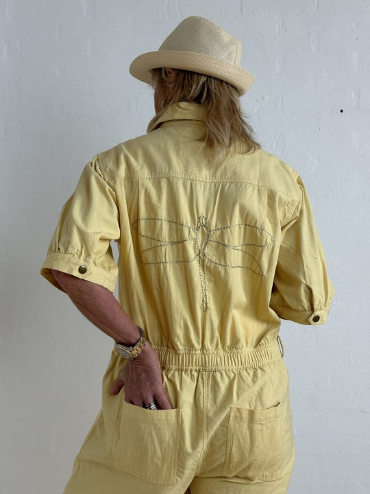 Gaspar 2610906 Belize jumpsuit SS yellow