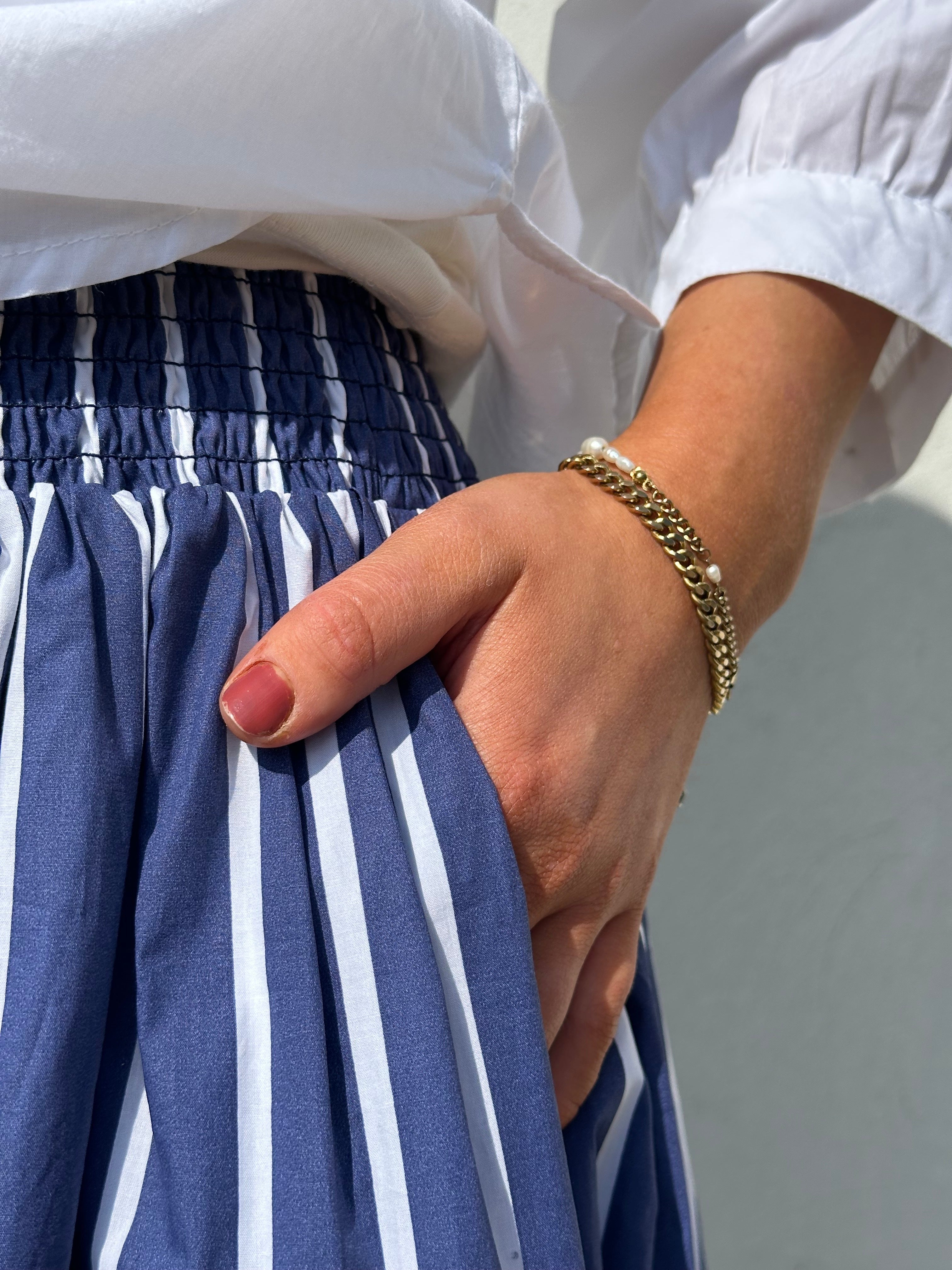 Gaspar 2601956 Vienna stripe skirt blue
