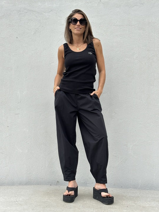Gaspar 2607300 Osaka rib tanktop black