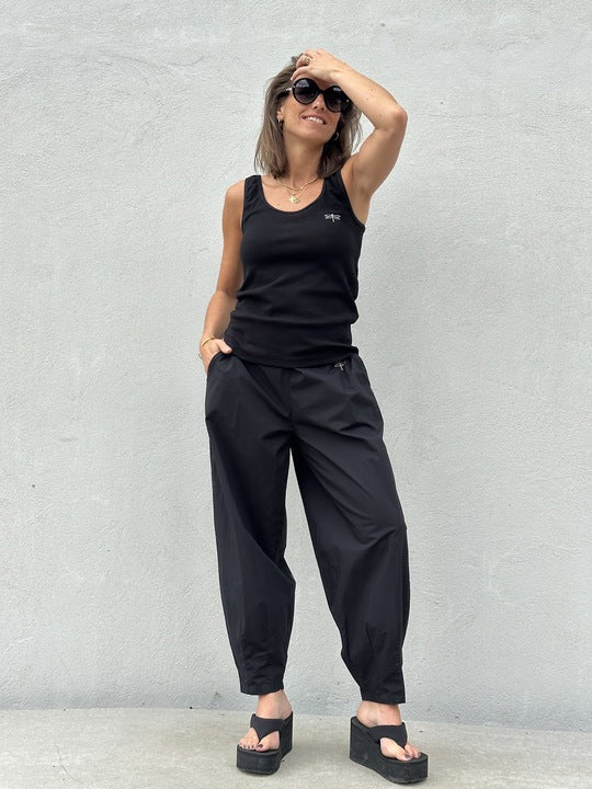 Gaspar 2607300 Osaka rib tanktop black