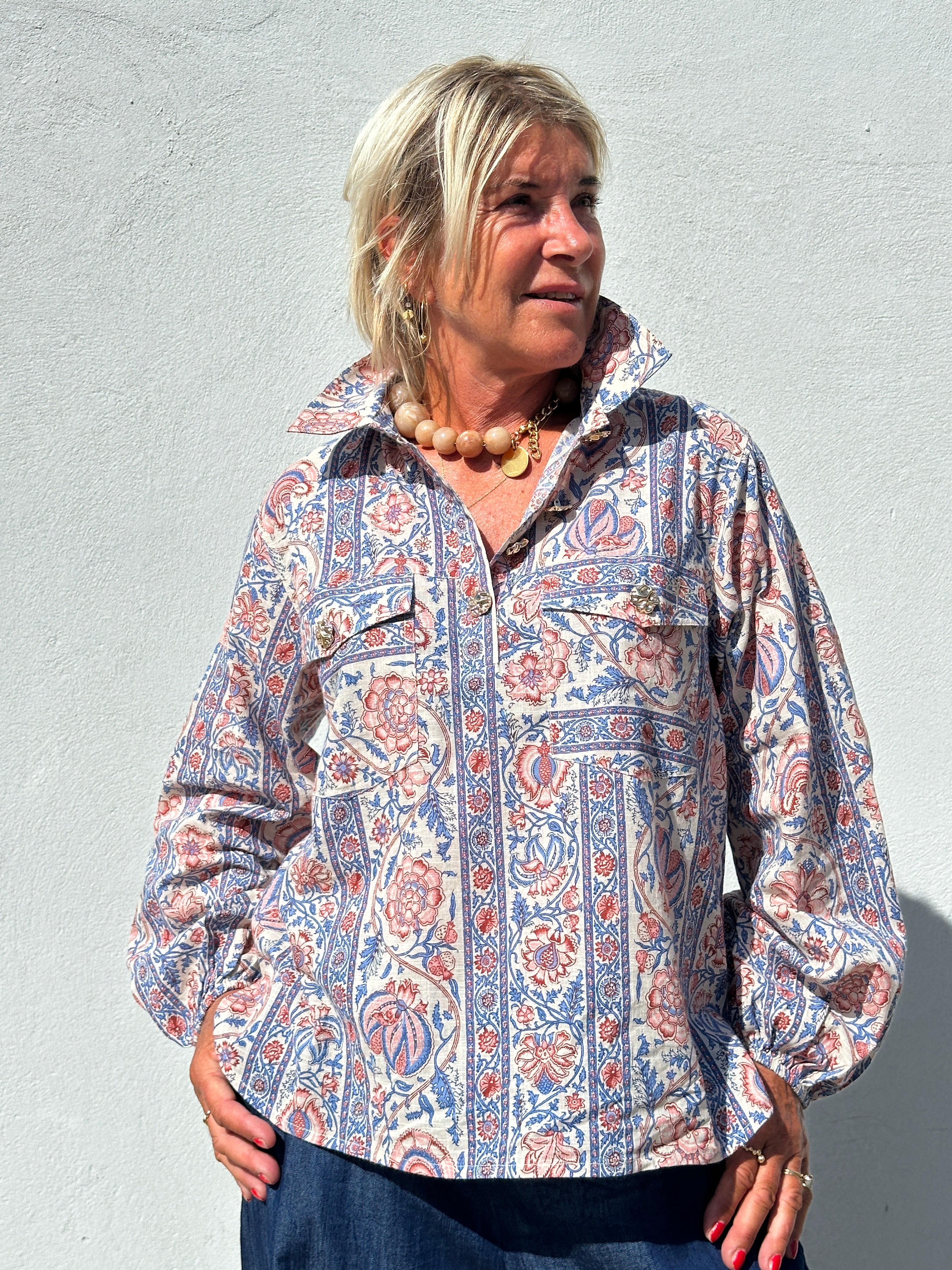 Gaspar 2607344 Aarhus shirt print blue