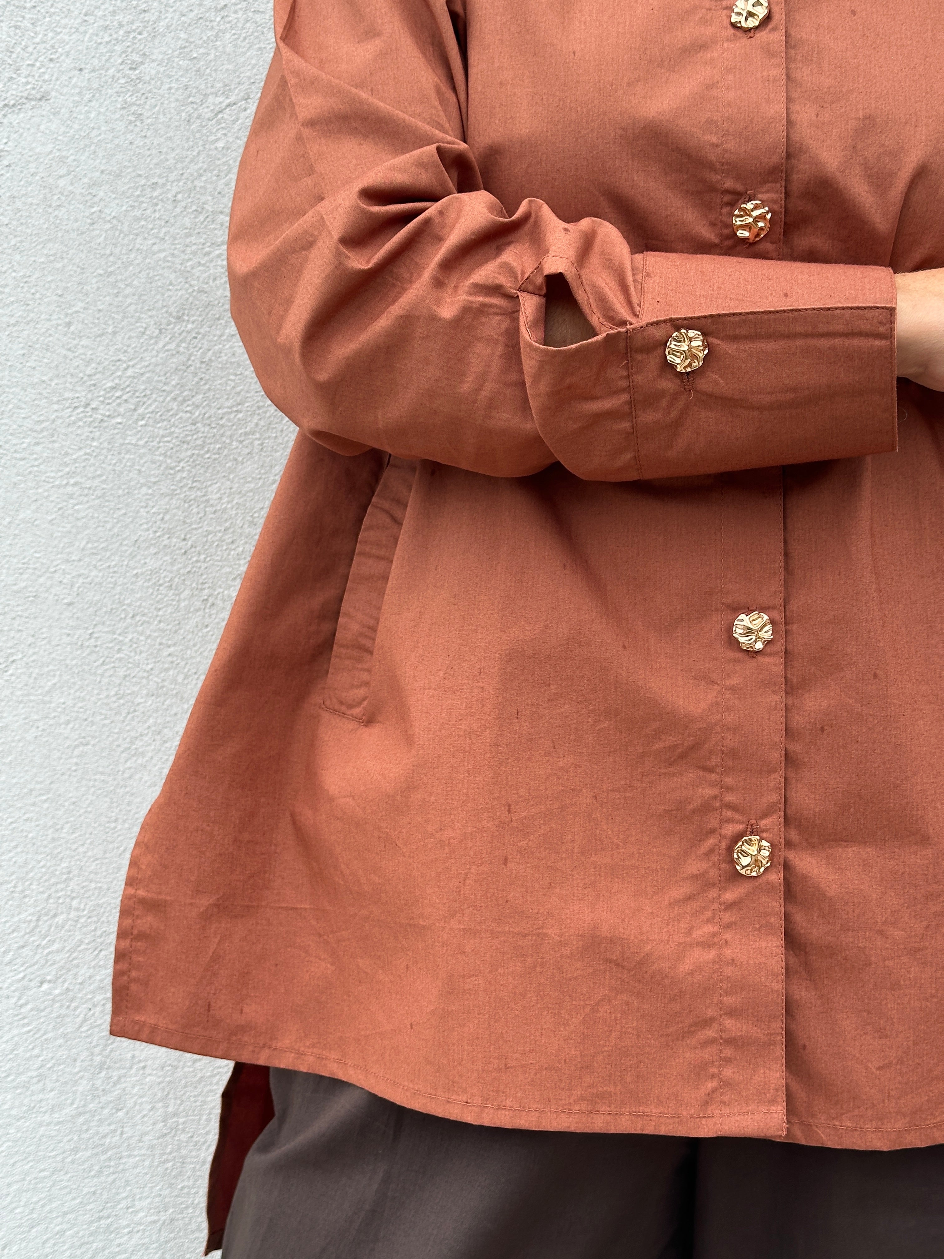 Gaspar 2607346 Goa shirt cinnamon