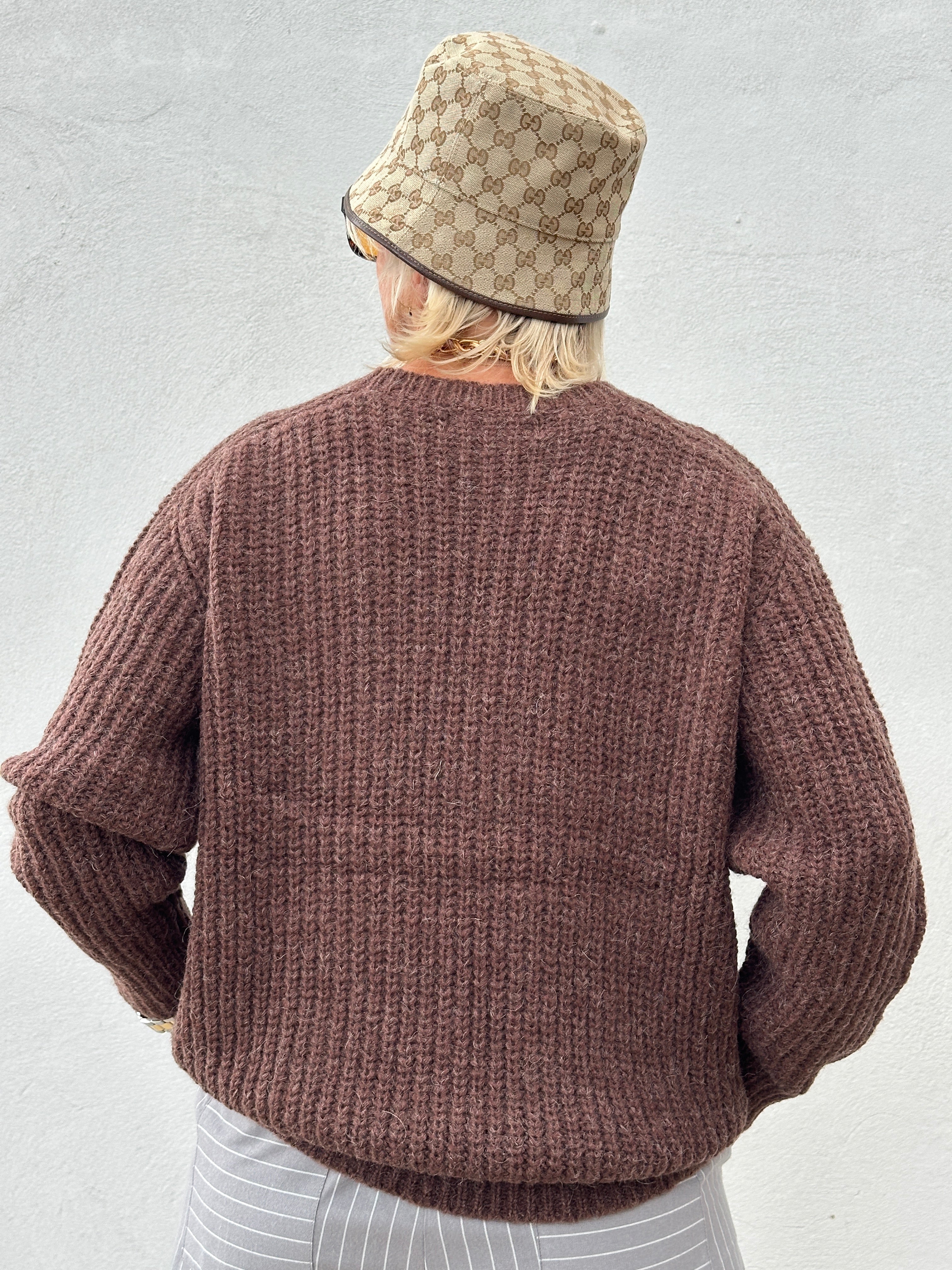 Gaspar 2607349 Pisa logo pullover brown