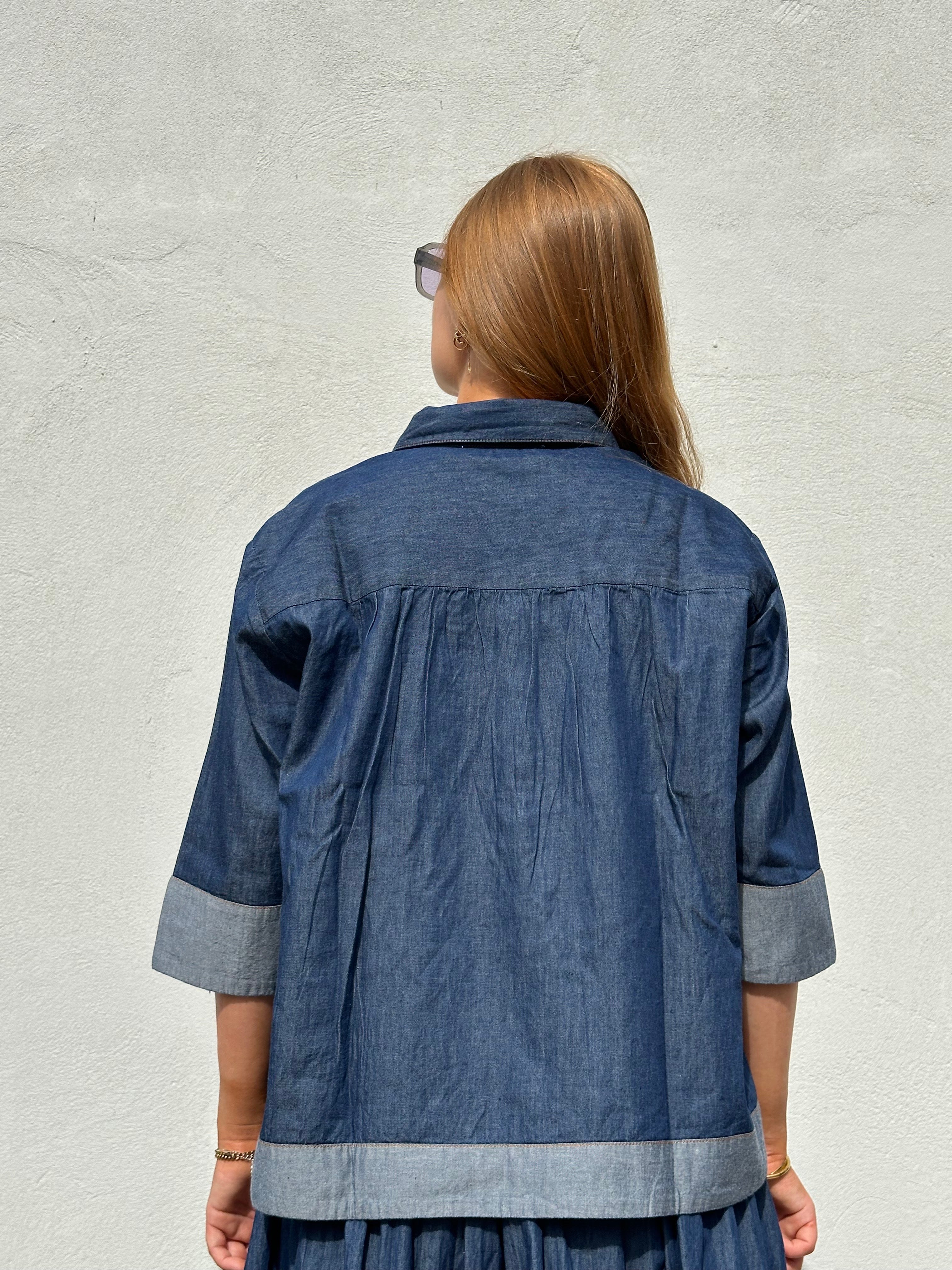 Gaspar 2607351 Porto denim blouse blue