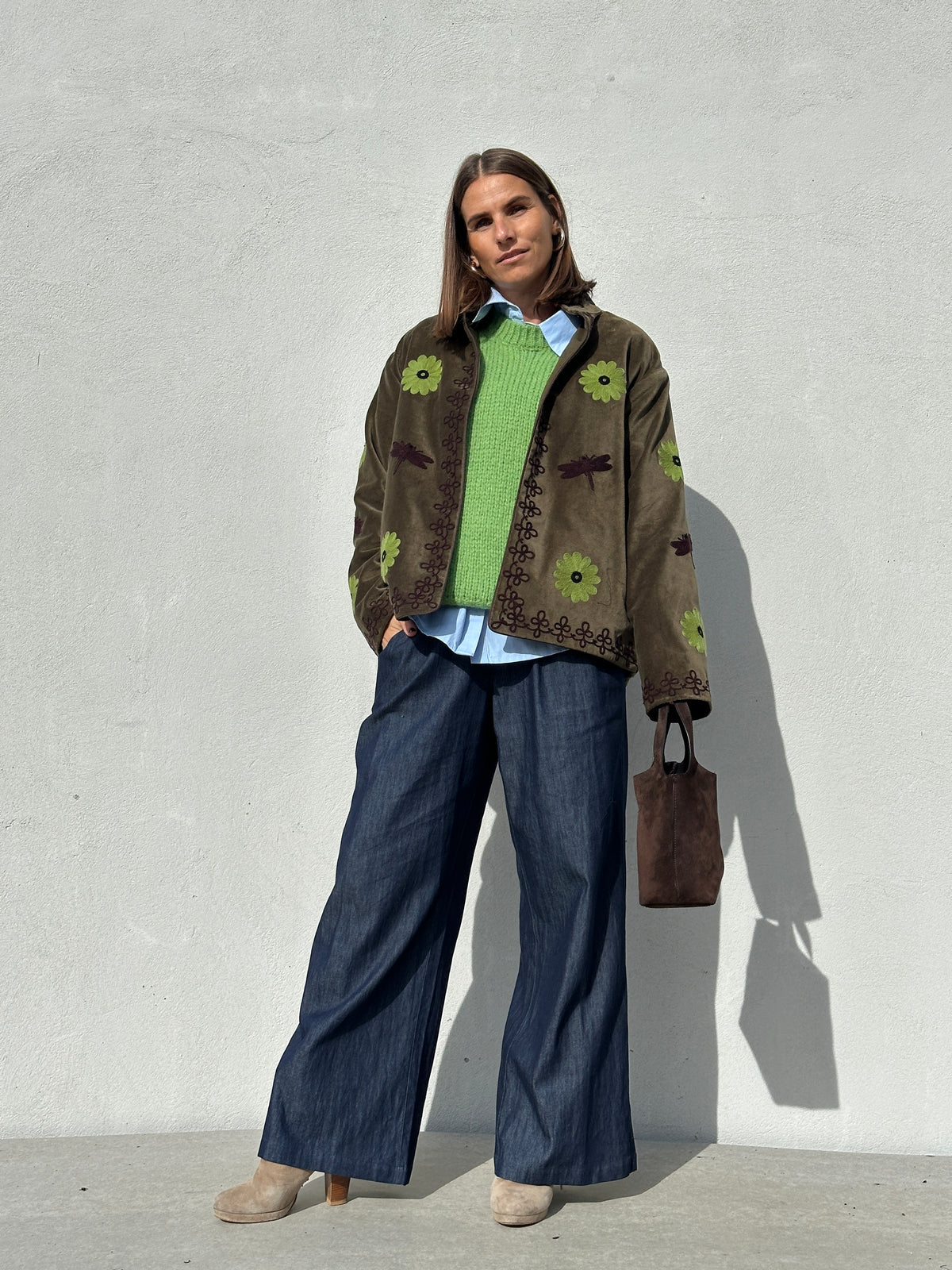 Gaspar 2607354 Parma knit 3/4 sleeve apple green