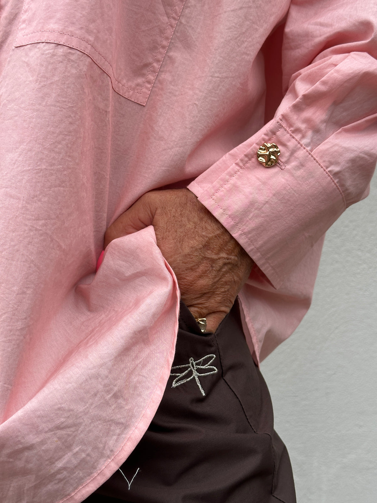 Gaspar 2607357 Sevilla solid poplin shirt rose