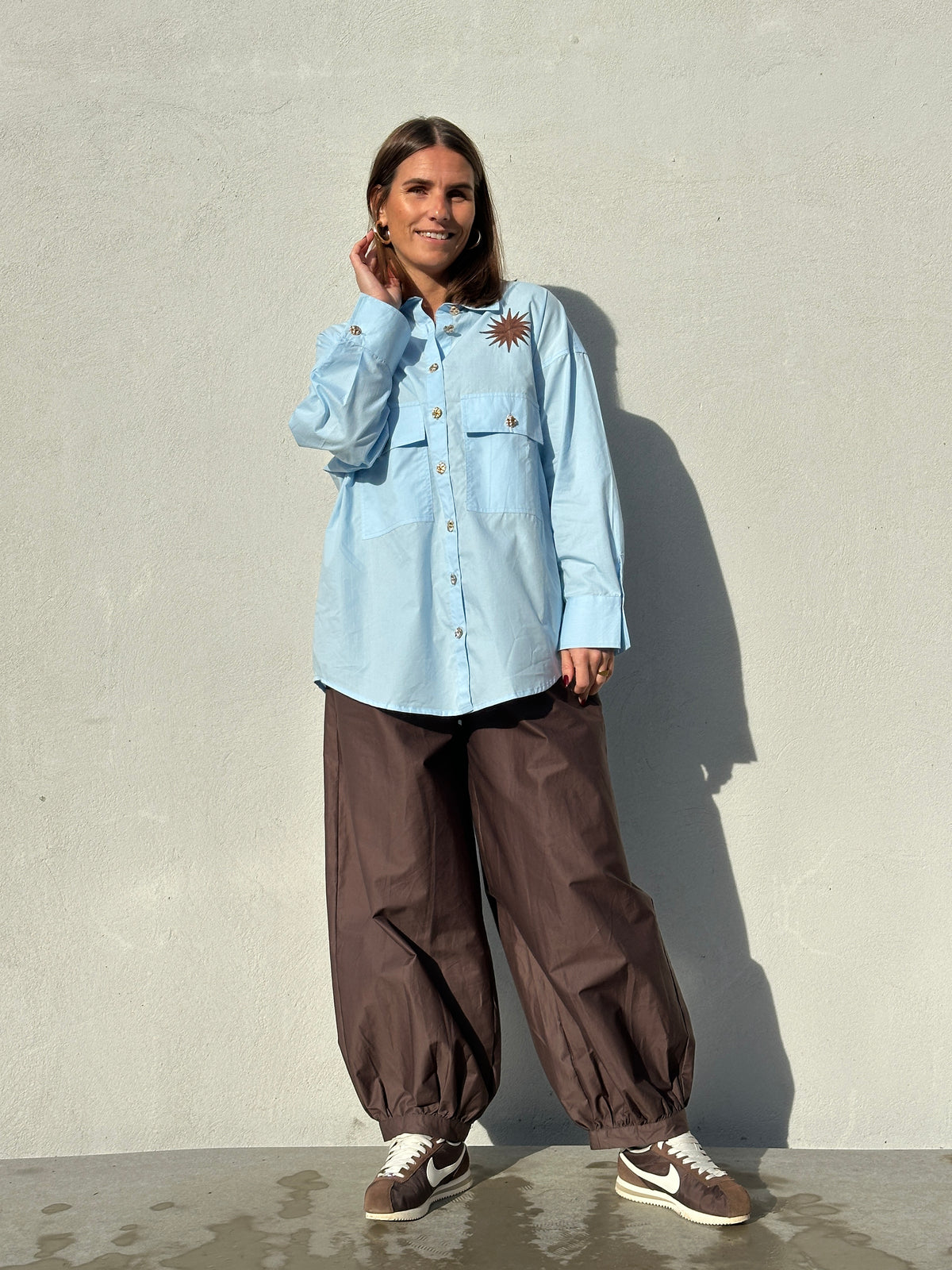 Gaspar 2607357 Sevilla solid poplin shirt light blue