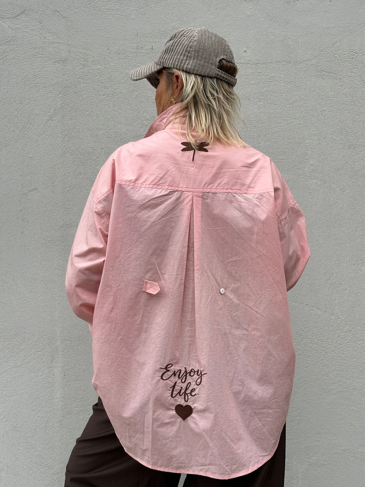 Gaspar 2607357 Sevilla solid poplin shirt rose