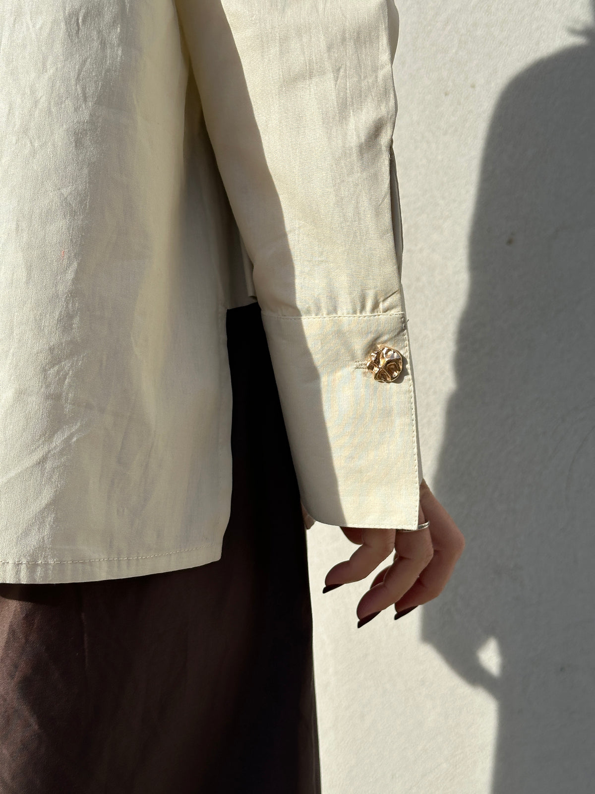 Gaspar 2607358 Loire poplin blouse beige