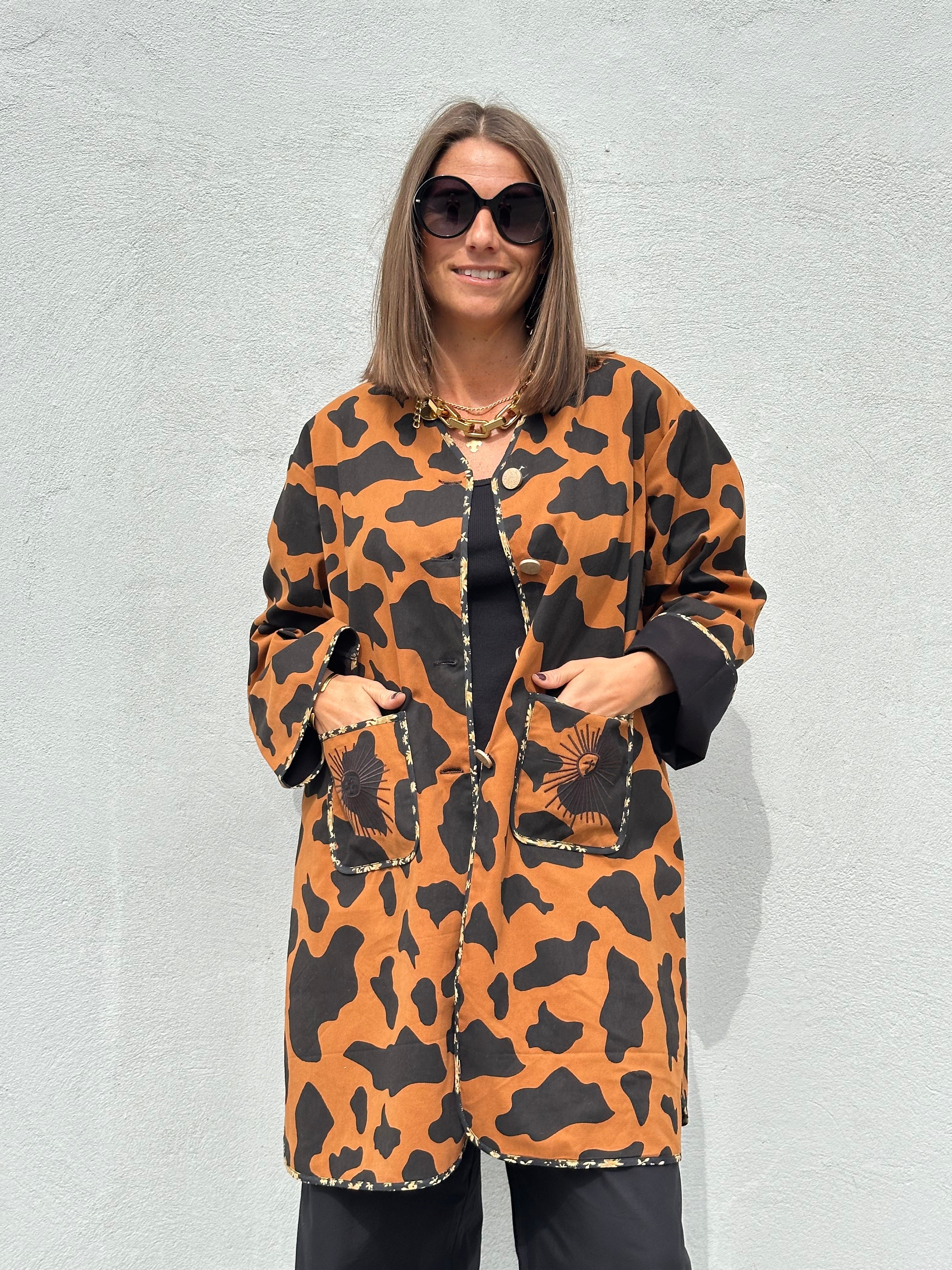 Gaspar 2607503 Marseille long jacket dark camel