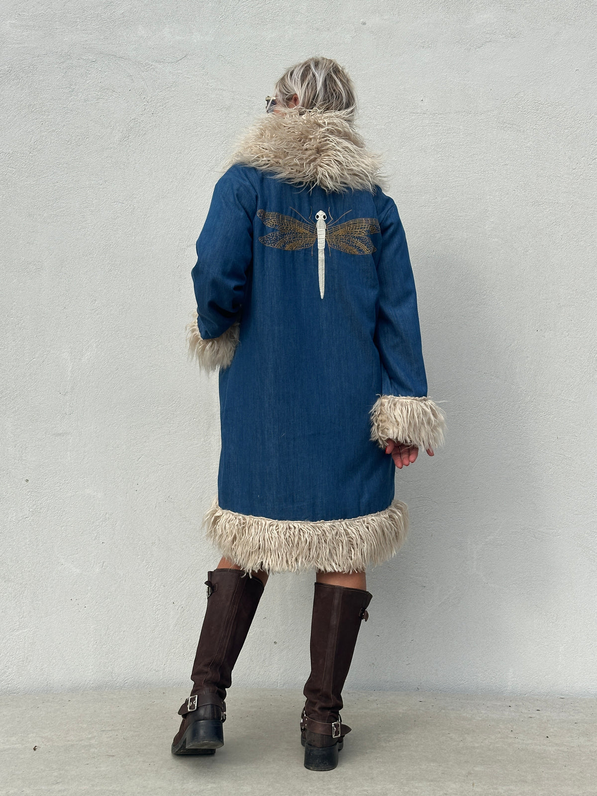 Gaspar 2607509 Boho coat blue