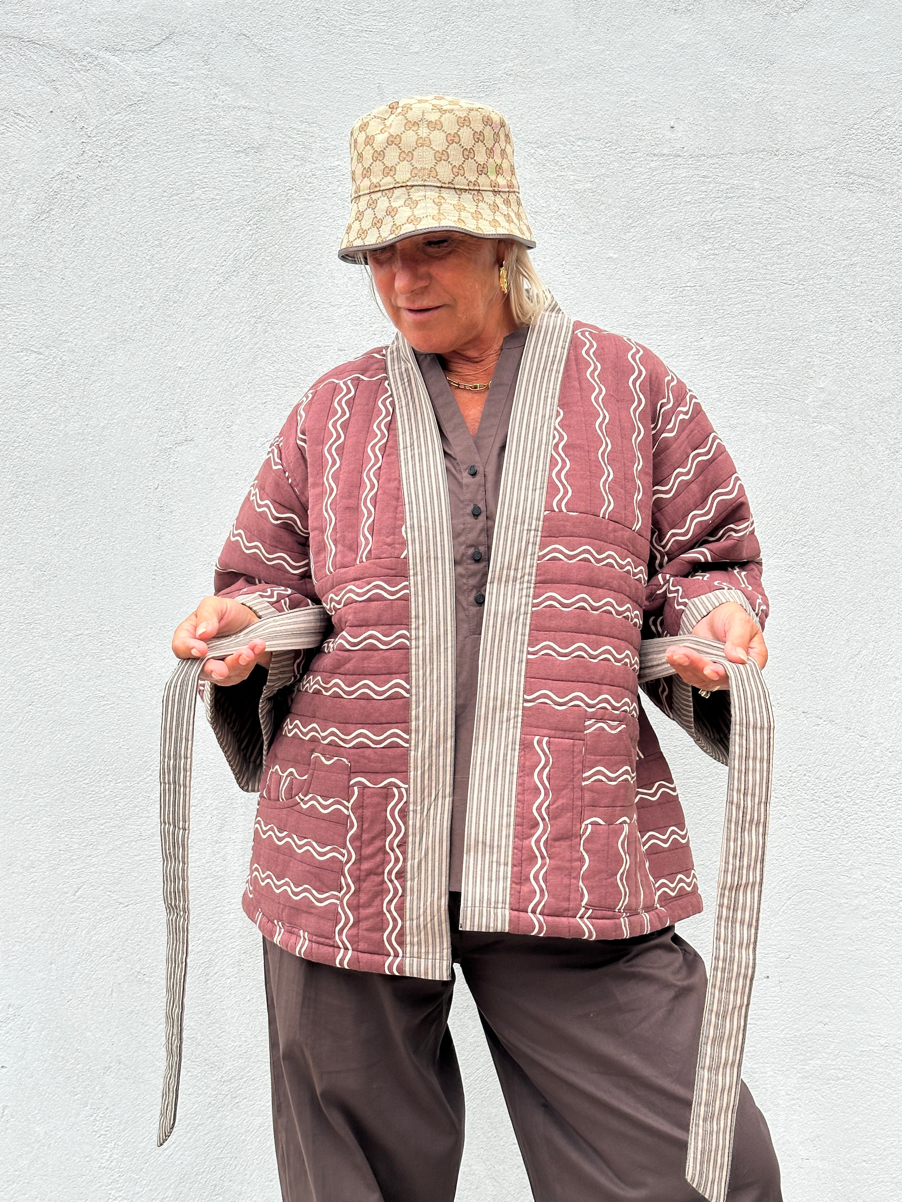 Gaspar 2607511 Tibet short quilt jacket brown