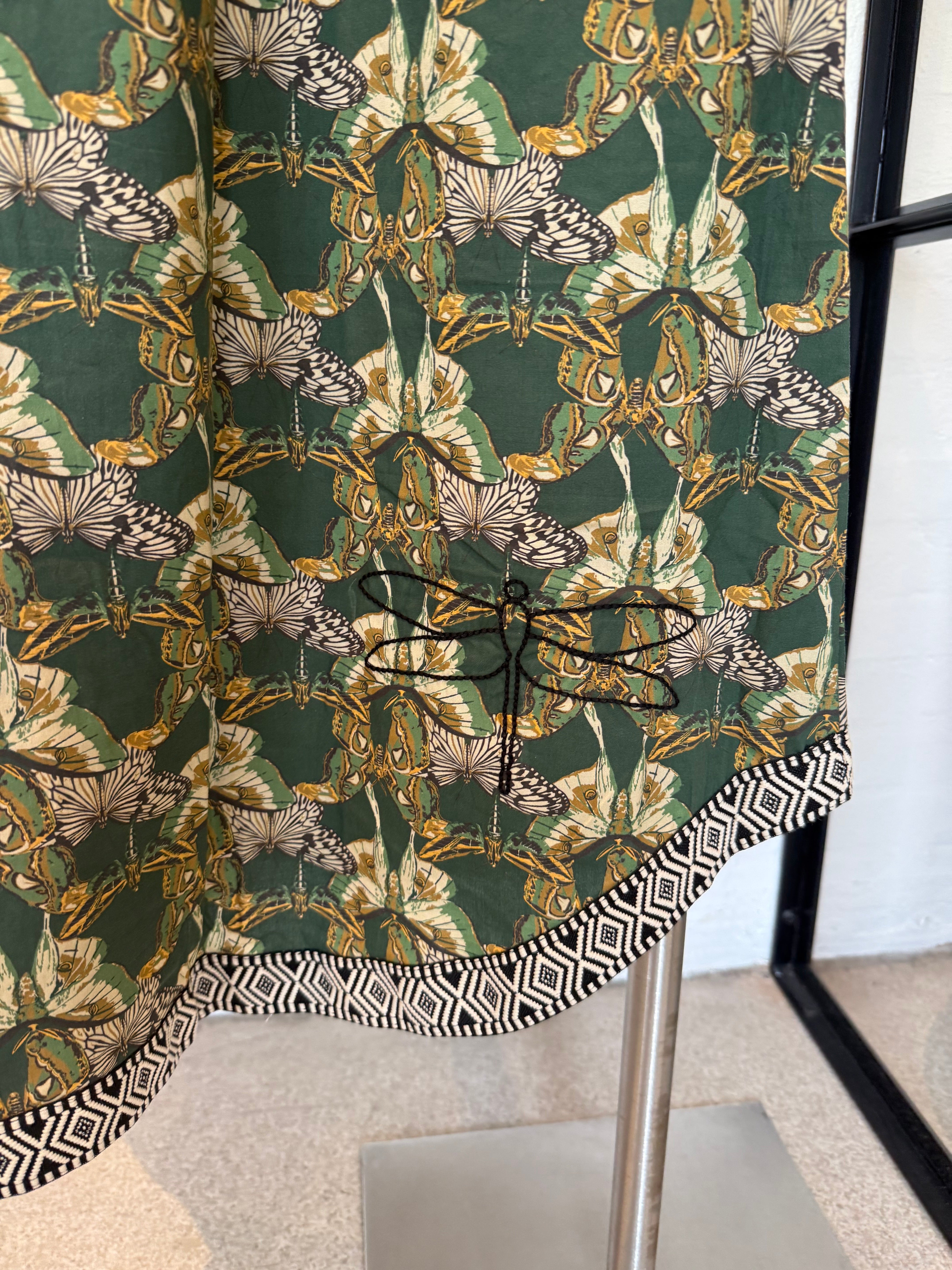 Gaspar 2607711 Mumbai dress butterfly print green