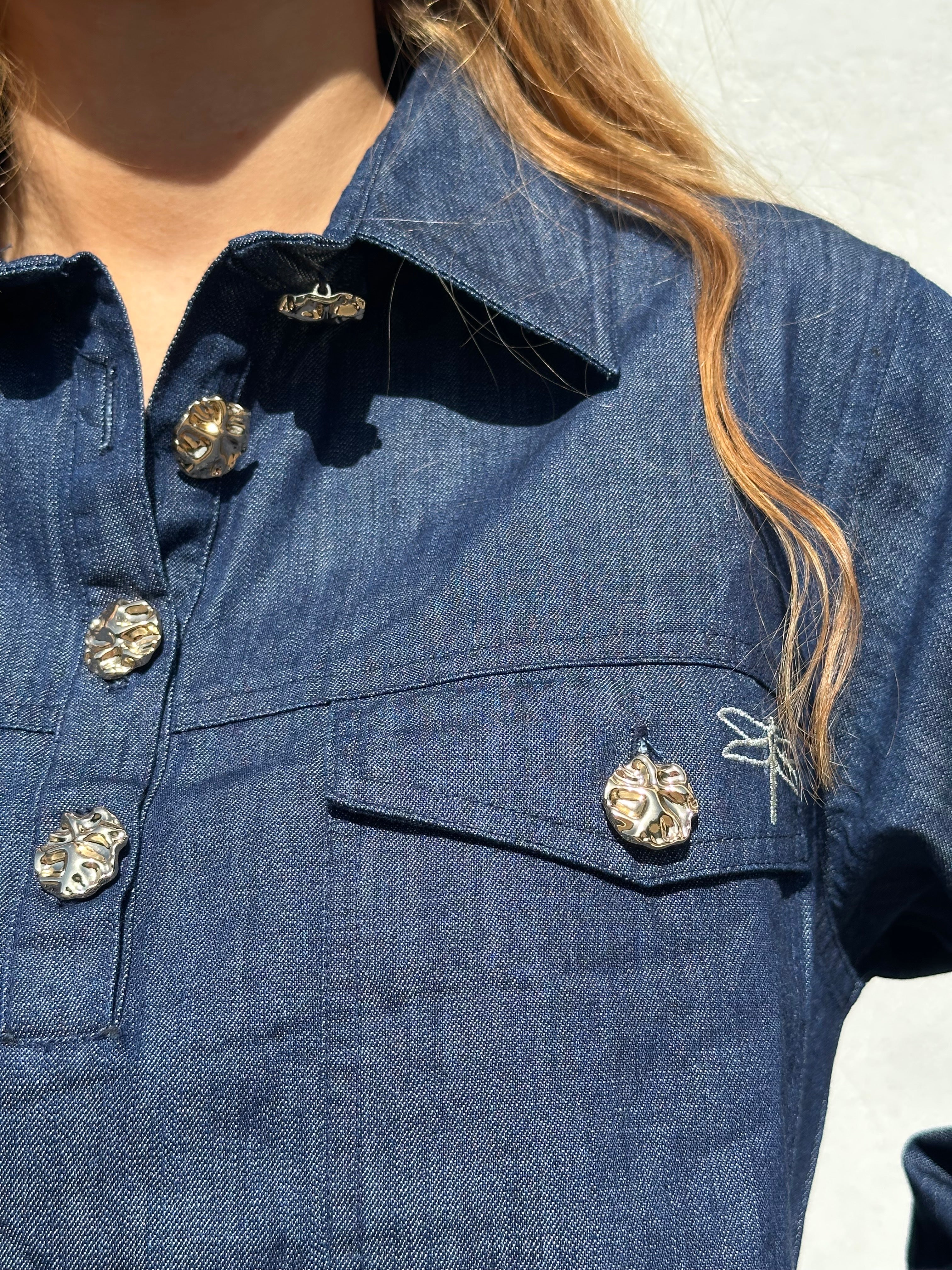 Gaspar 2607712 Nice Denim dress blue