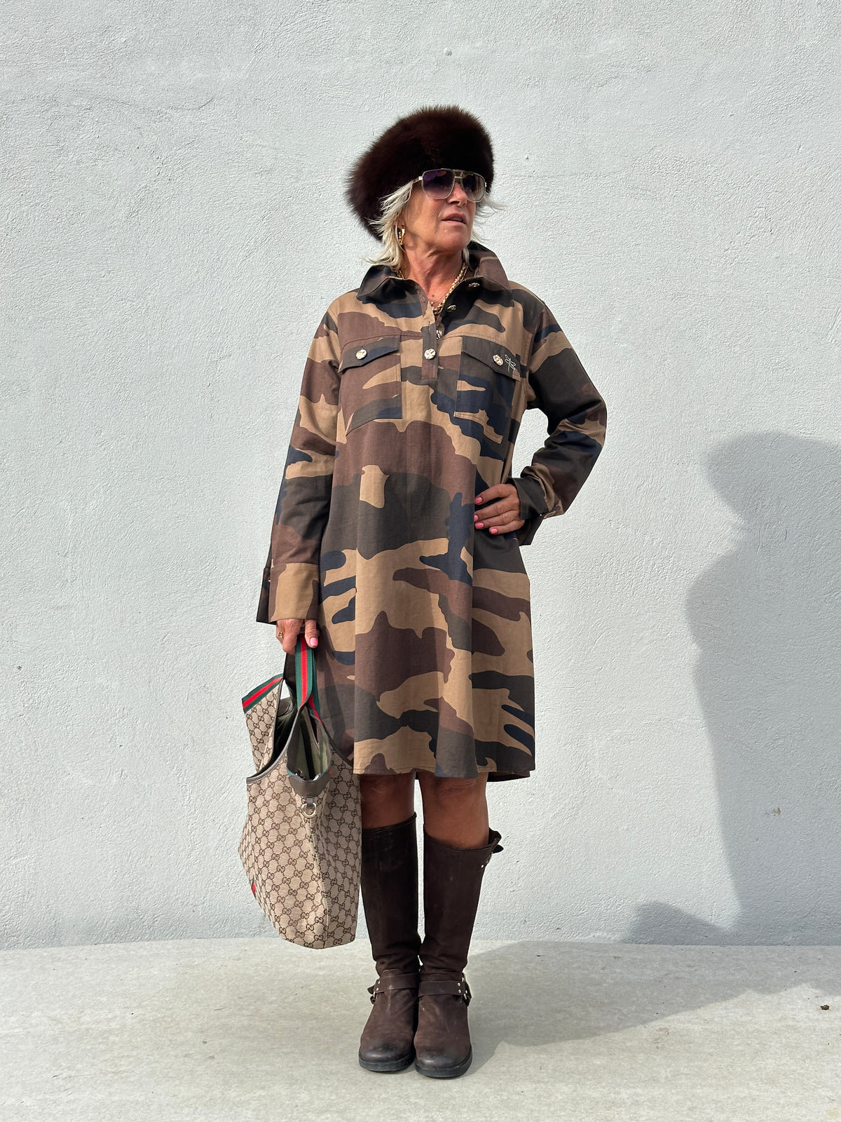 Gaspar 2607721 Nice Camo dress brown