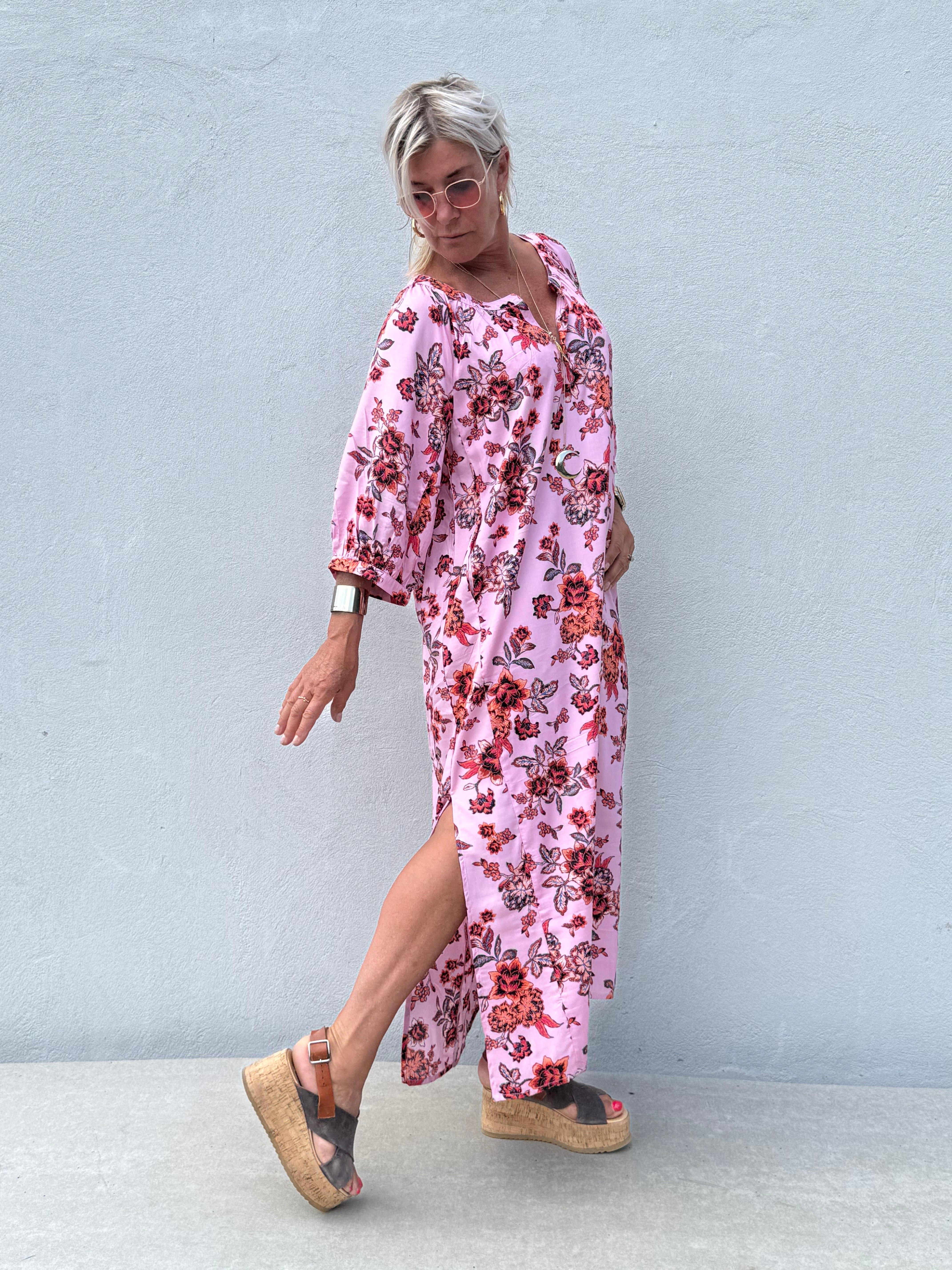 Gaspar 2607779 Athen dress flower print rose
