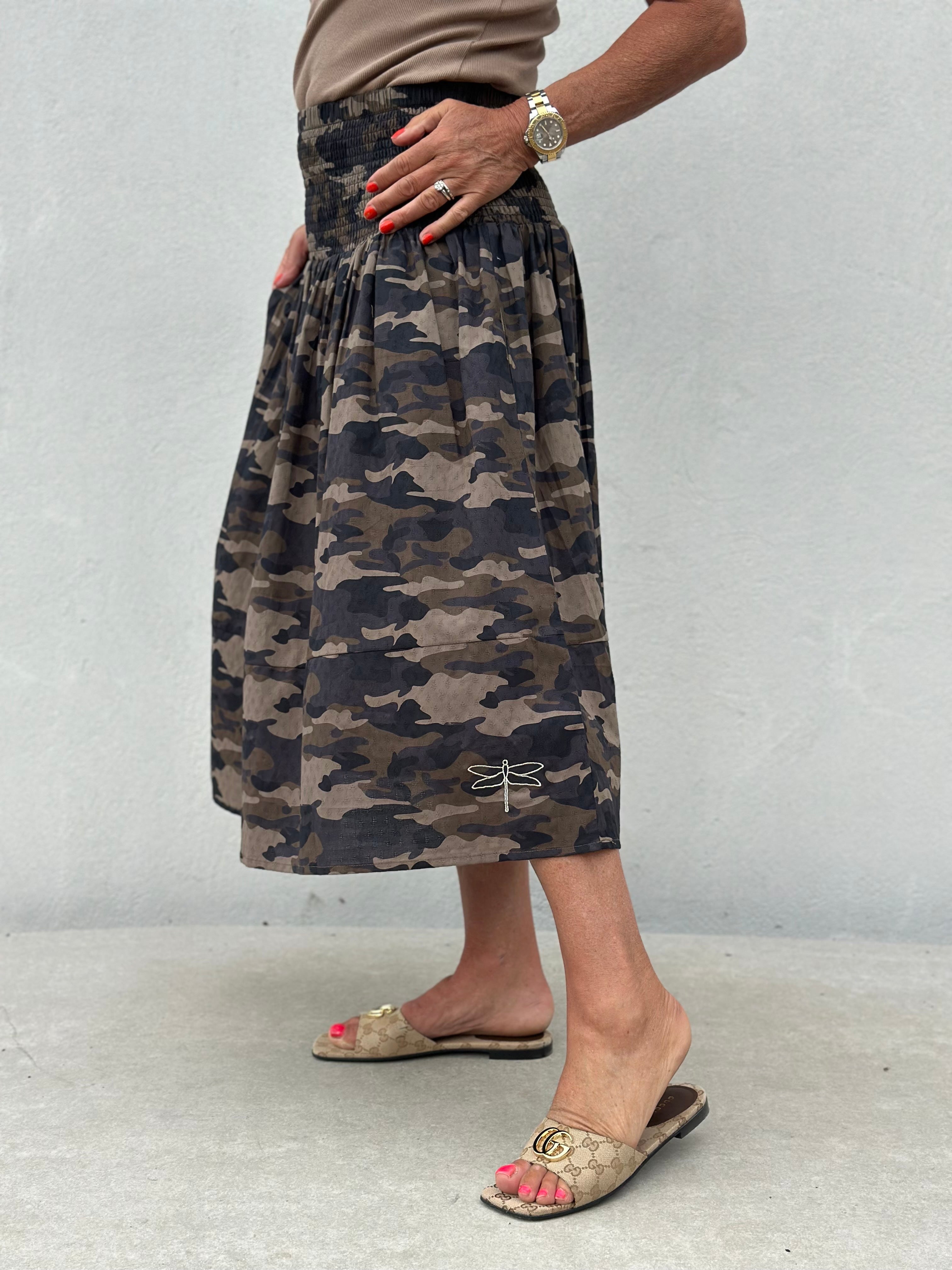 Gaspar 2607902 Vienna Camo skirt green