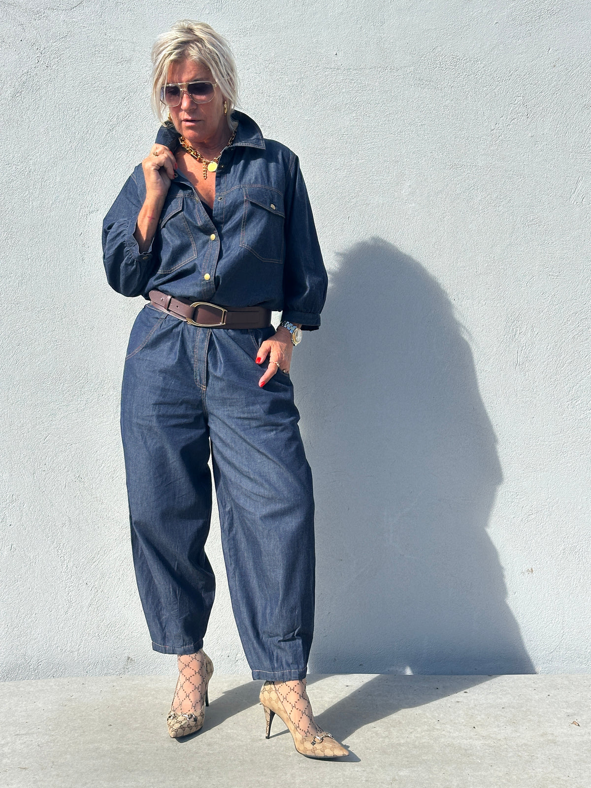 Gaspar 2607907 Belize denim jumpsuit blue