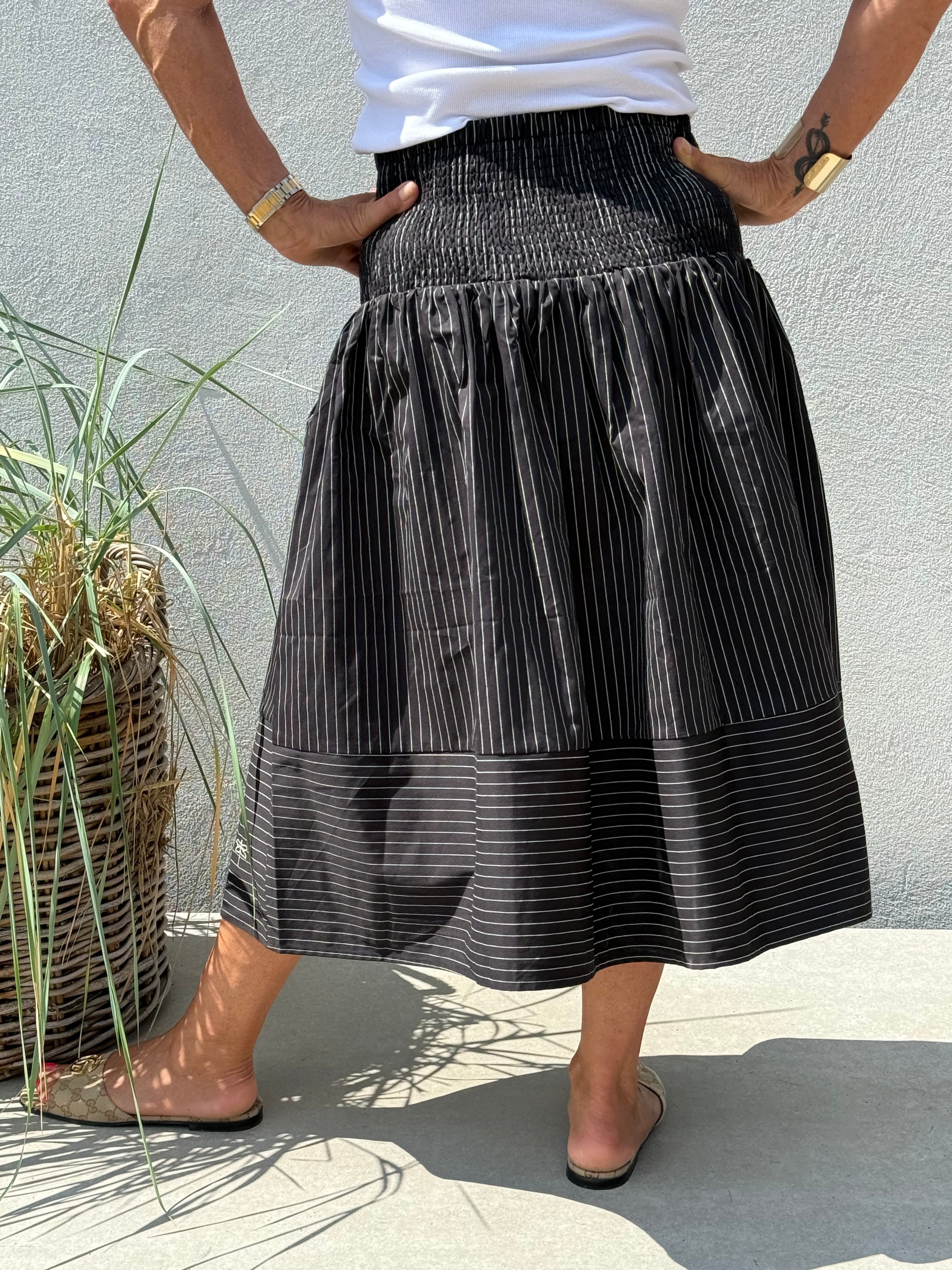 Gaspar 2607915 Vienna skirt stripe black
