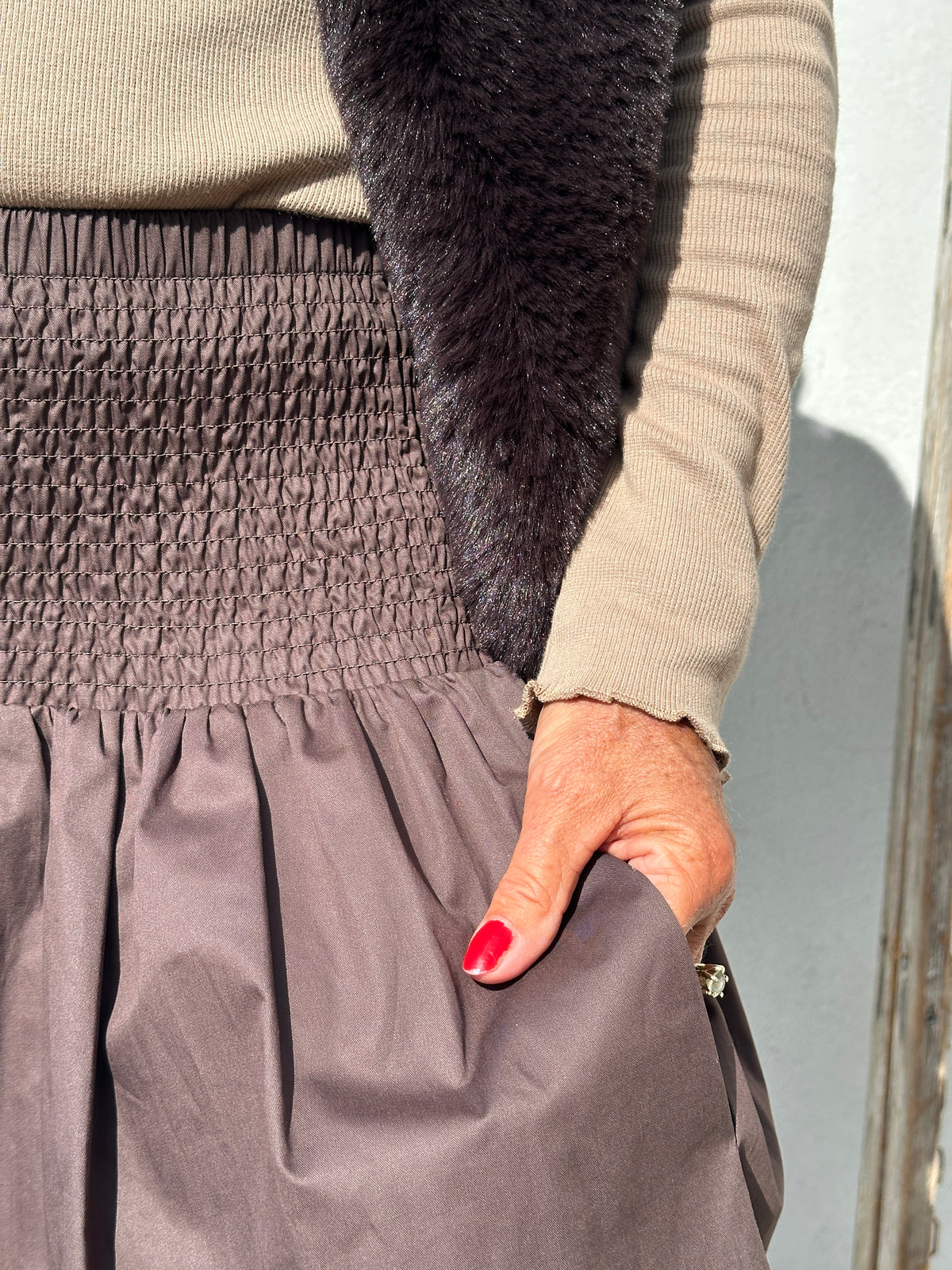 Gaspar 2607914 Vienna skirt brown