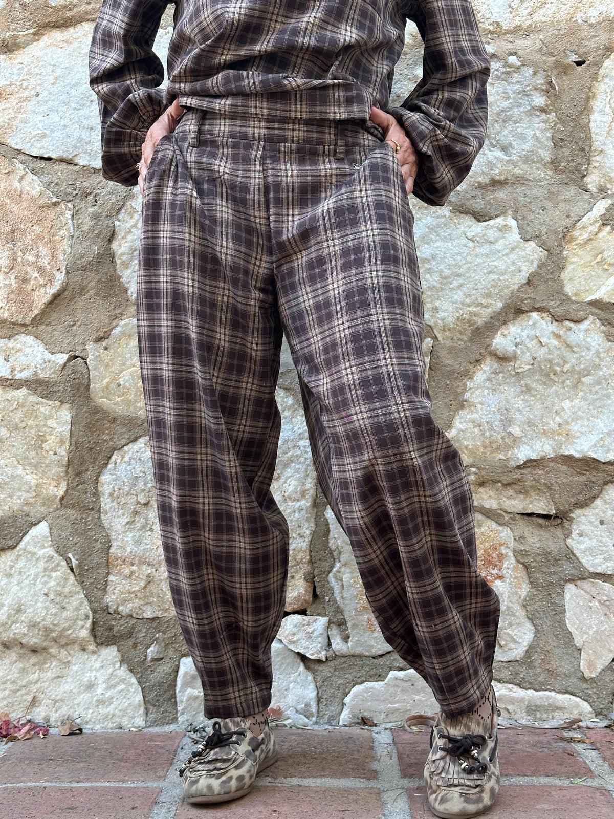 Gaspar 2607923 Colorado pants check brown