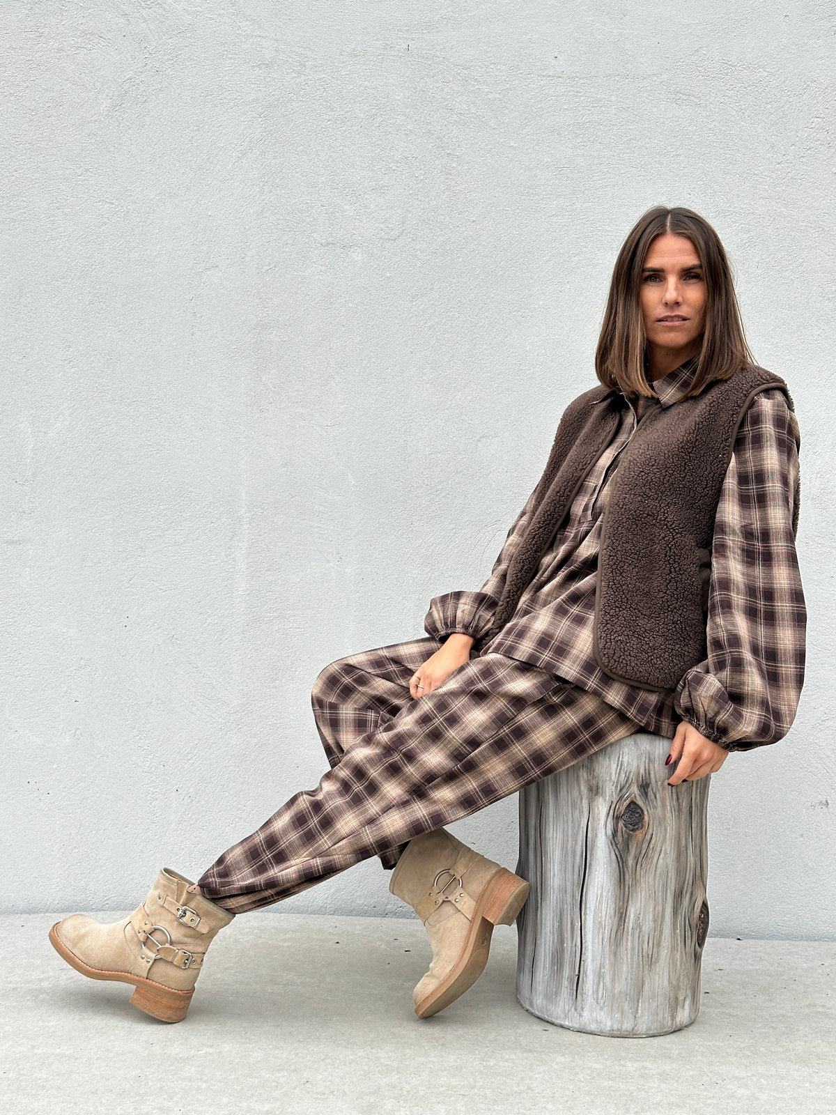 Gaspar 2607923 Colorado pants check brown
