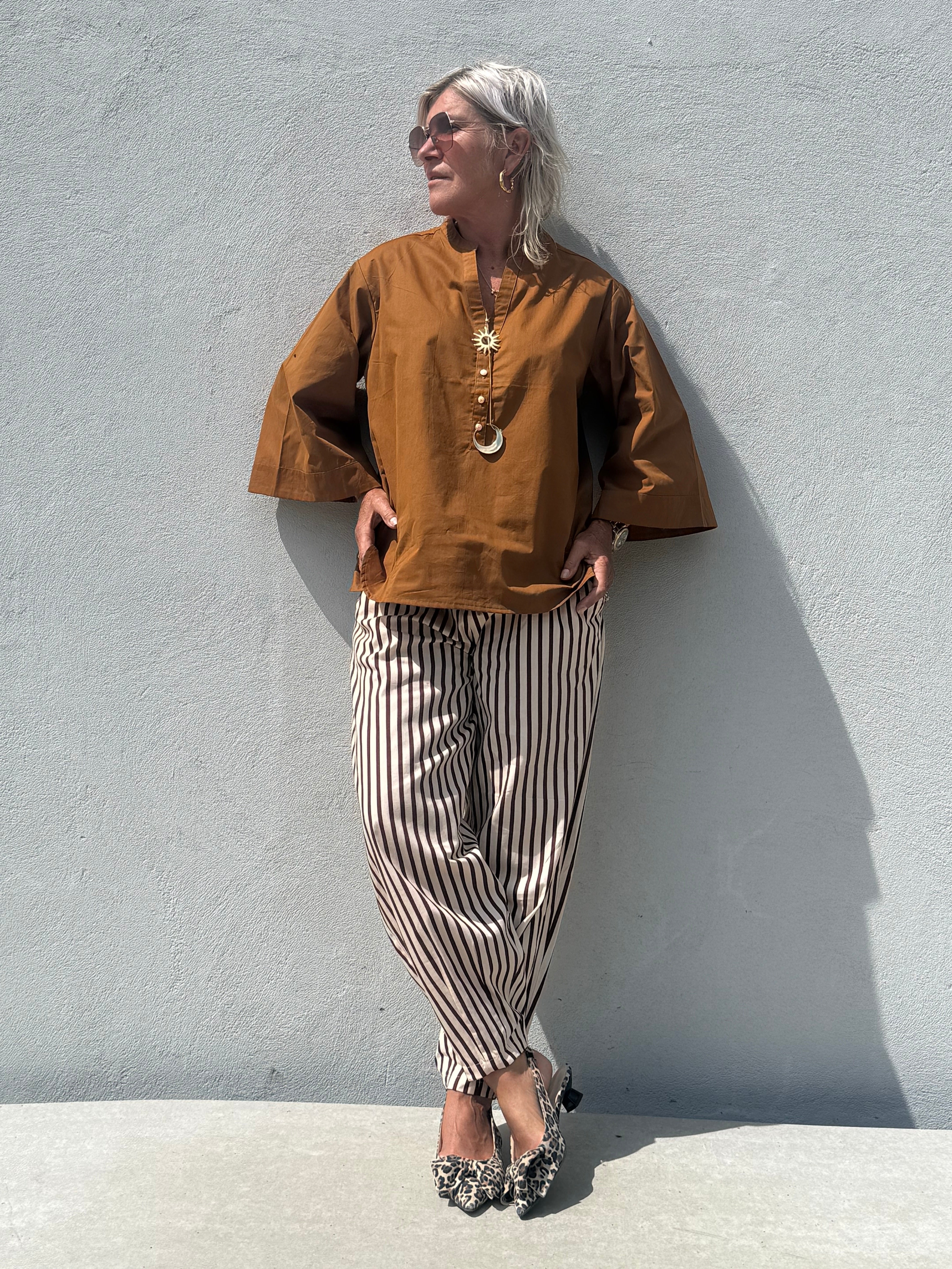 Gaspar 2607925 Colorado stripe pants brown