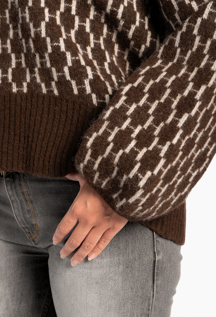 HÈST 2630120854 FAM sweater new pattern dark earth