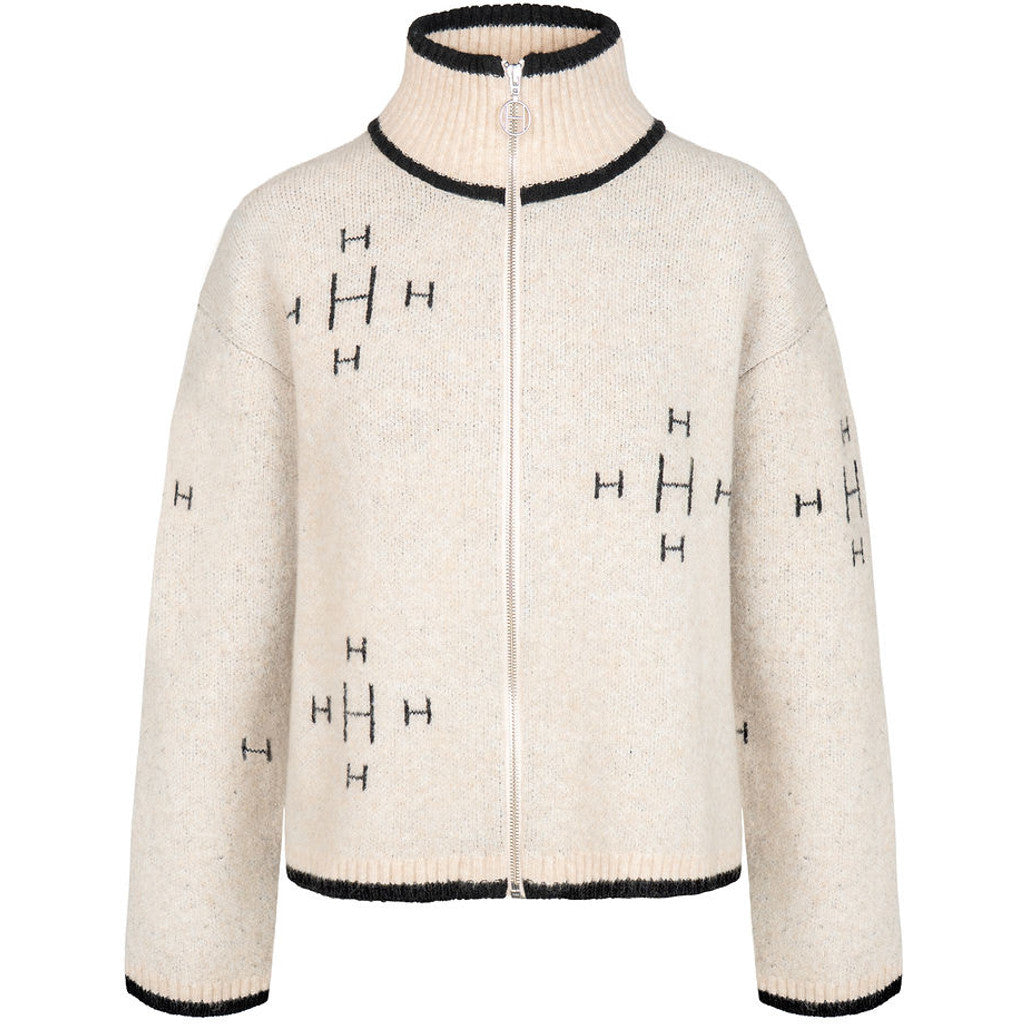 HÈST 2630120856 Iben zip jacket light beige melange